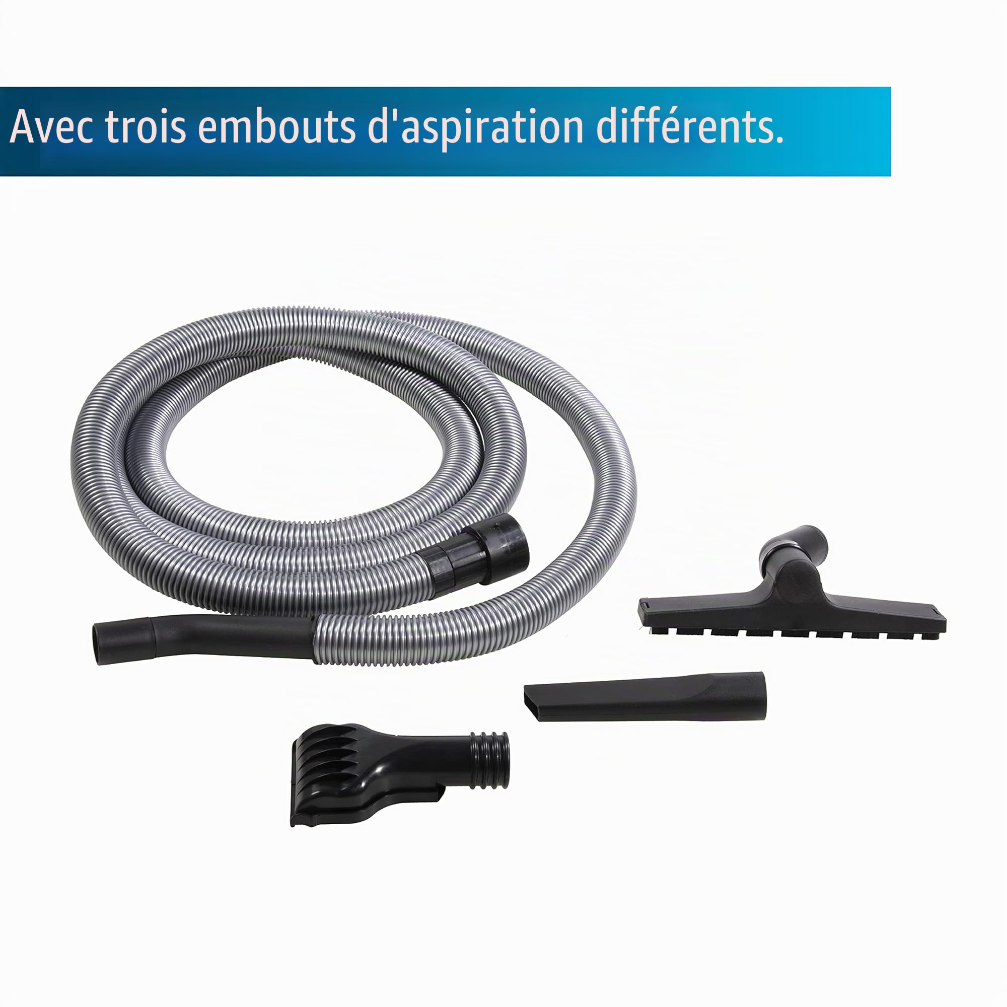 Aquaforte BassinAspirateur SecHumide, Schwarz