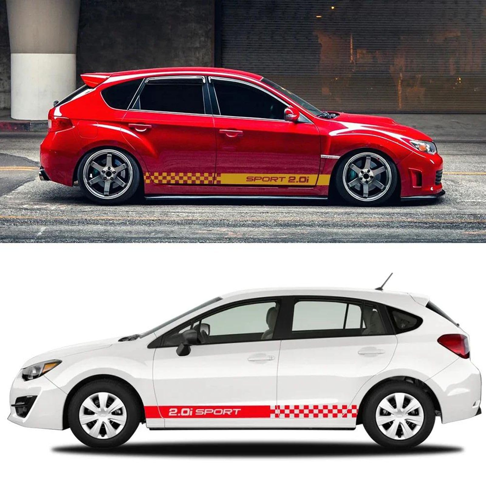 Amazon.co.jp: LIOUF（幸運を） 2PCS 車ドアサイドステッカー 装飾