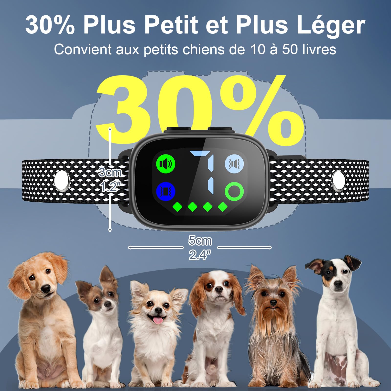 Collare Antiabbaio Per Cani - Ricaricabile, Con Vibrazione E Suono, Taglie Piccola/media/grande - Foto 7