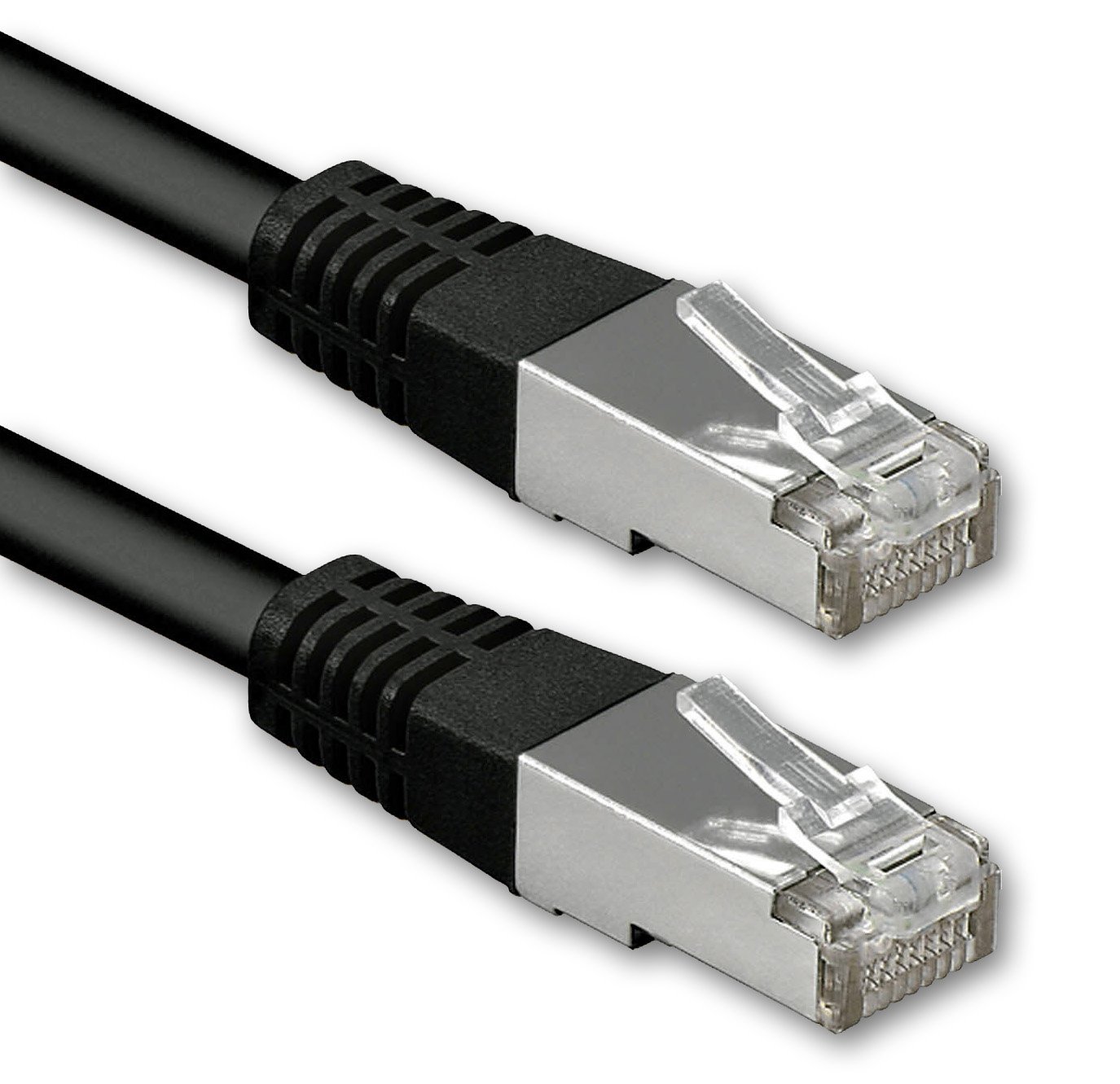 0,5m schwarz - 1 Stück Cat.6 Patchkabel Netzwerkkabel CAT6 S-FTP Gigabit LAN PIMF CAT 6 Kupfer CU Halogenfrei Internet DSL Spielkonsole Smart TV