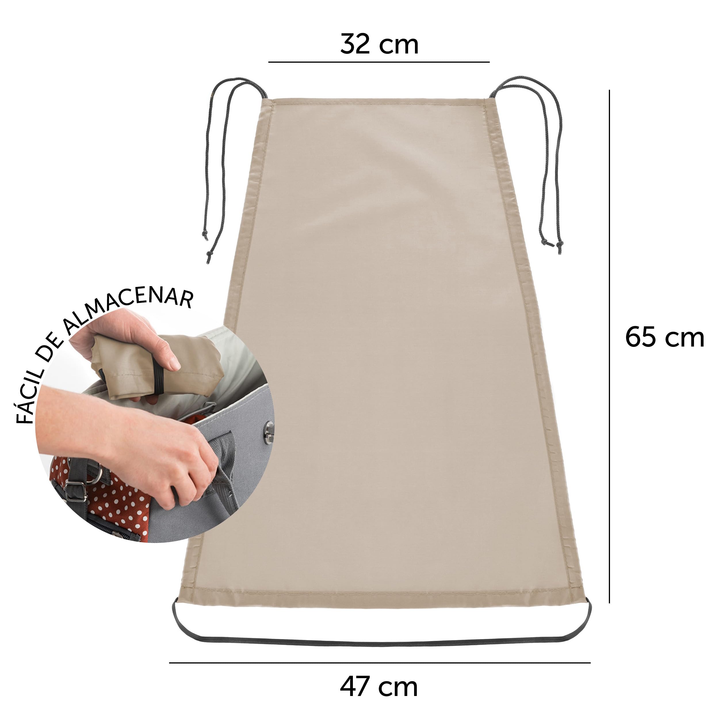 Zamboo Parasol Carrito Bebé Universal con Protección UV 50+ para Silla de Paseo y Capazo - Toldo con Filtro Solar con Recubrimiento Regulable - Capota Protectora - Beige