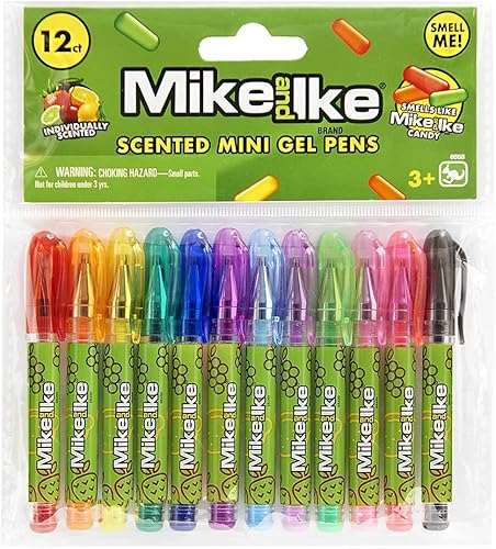 Mike and Ike - Mini bolígrafos de gel perfumados, bolígrafos de gel para el regreso a clases, bolígrafos de arcoíris para niños, bolígrafos de gel