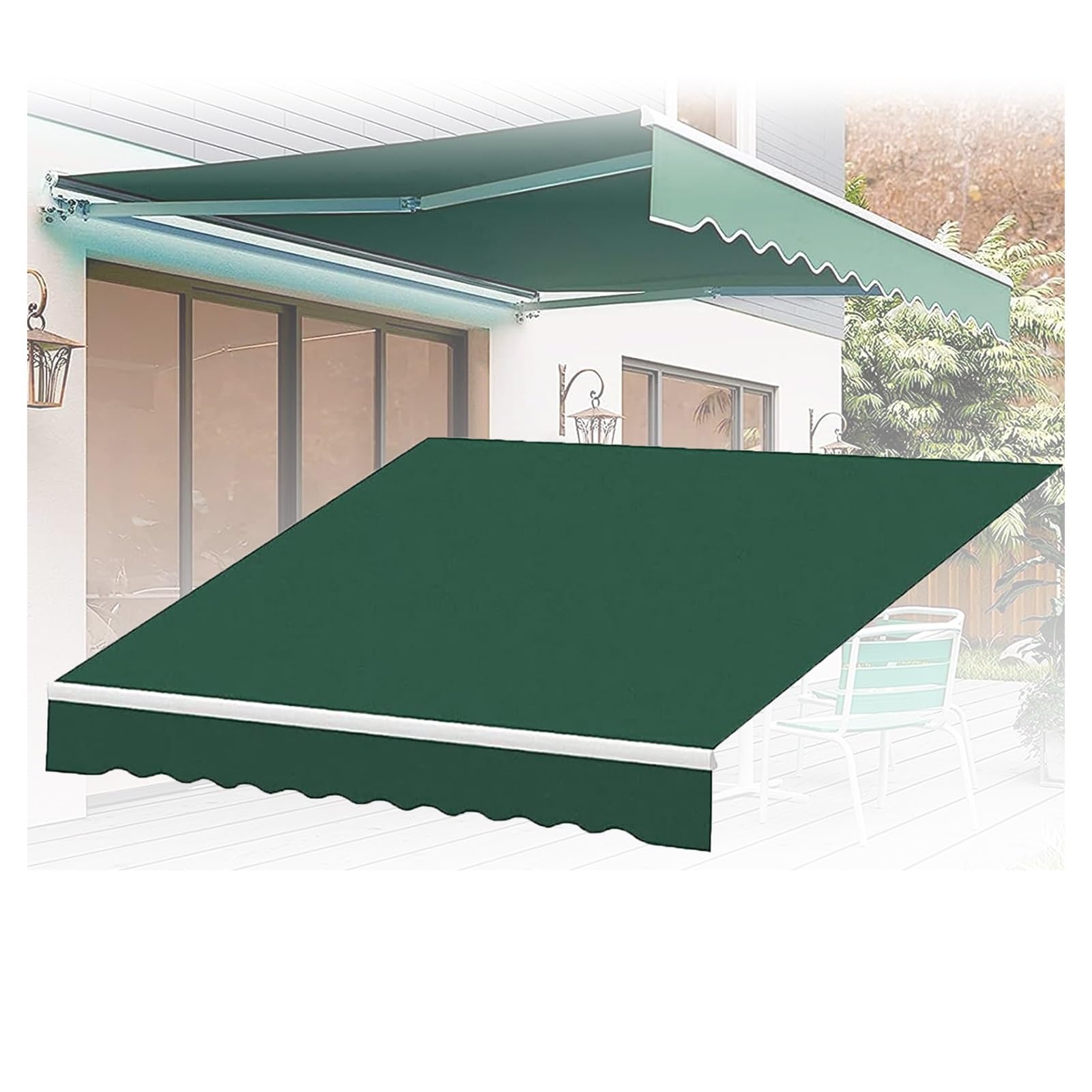 Copertura For Tendalino Parasole In Tessuto Di Poliestere,tela Di Ricambio For Tenda Da Sole Retrattile,(senza Telaio)Copertura For Tendalino Parasole In Tessuto Di Molte Dimensioni For Porta Finestra