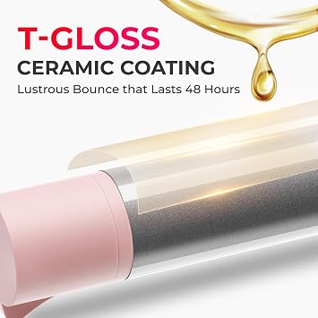 Rotating Automatic Curling Iron -TYMO ROTA Curling Wand for Beach Waves, Long Barrel Ceramic Coating Hair Curler for Women, 40 Million Ionic, 5 Temps & Dual Voltage for Travel, 1 Inch, Pink