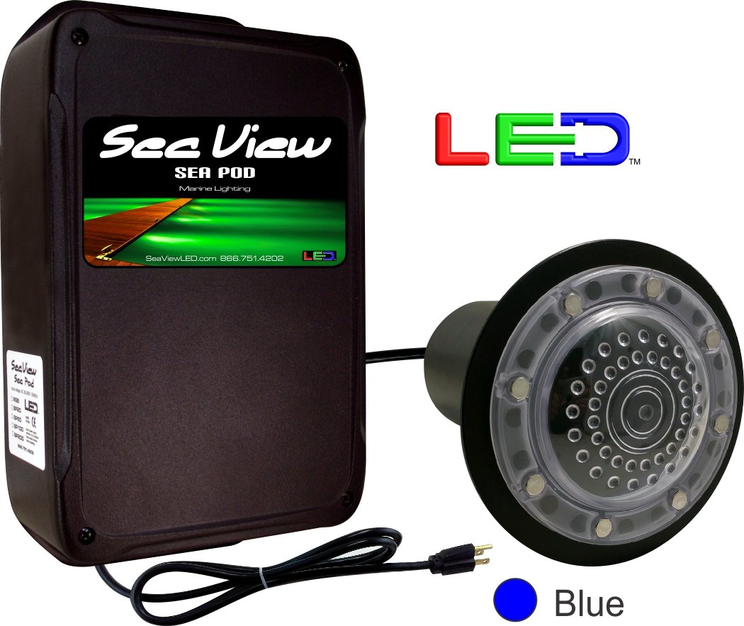 Sea View LED SP20 Blue Underwater LED Fish Attracting Dock Light. Proudly Made in America!