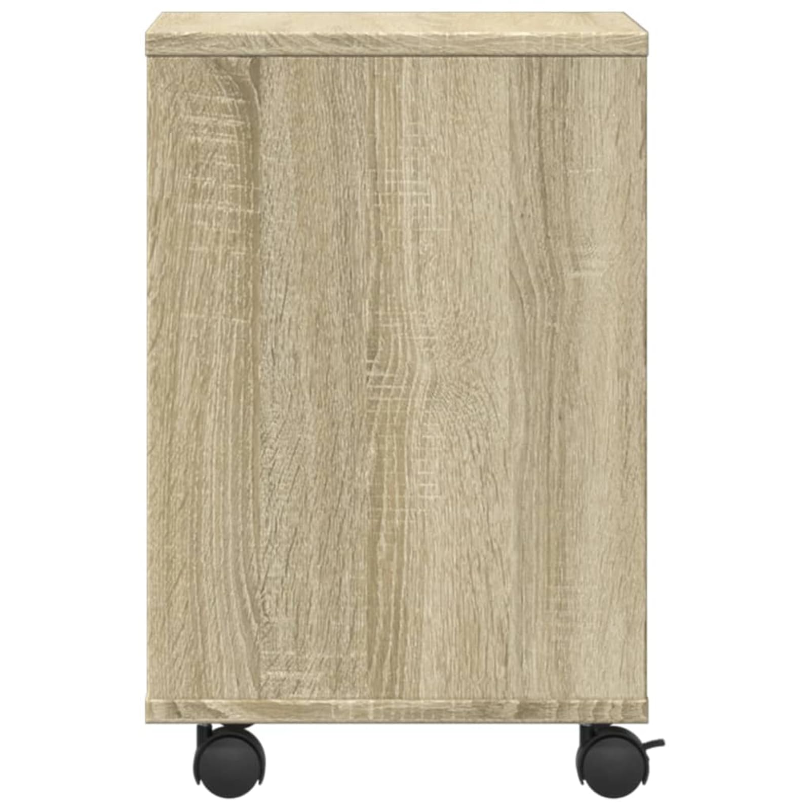 Druckerständer mit Rollen, Druckerwagen aus Holzwerkstoff, Sonoma-Eiche, 41x32x48 cm, für Büro und Arbeitszimmer 840620