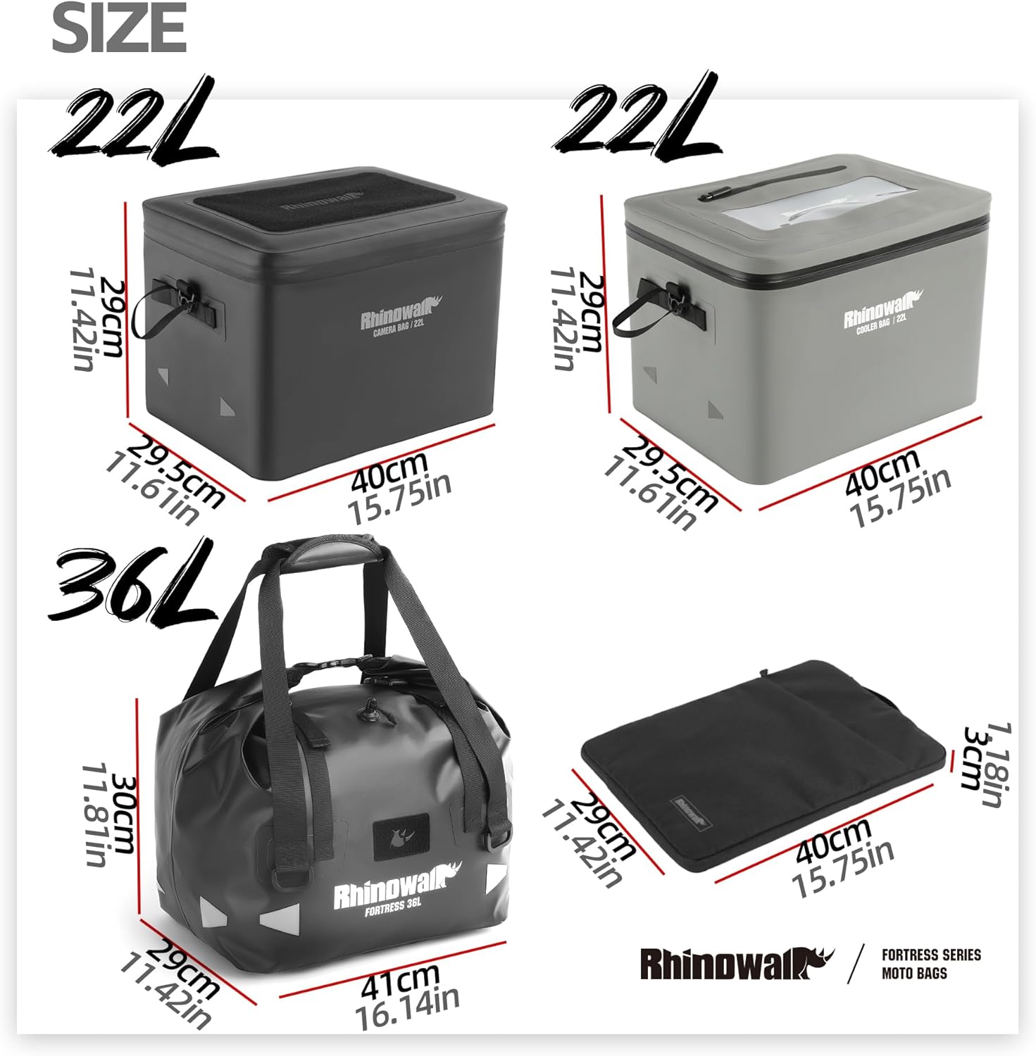 Rhinowalk Motorcycle Tail Bag 36L Waterproof Duffle Bag Motorcycle Dry Bag Travel Luggagee for Camping, Boating, Bycycle, Motorbike - Image 3