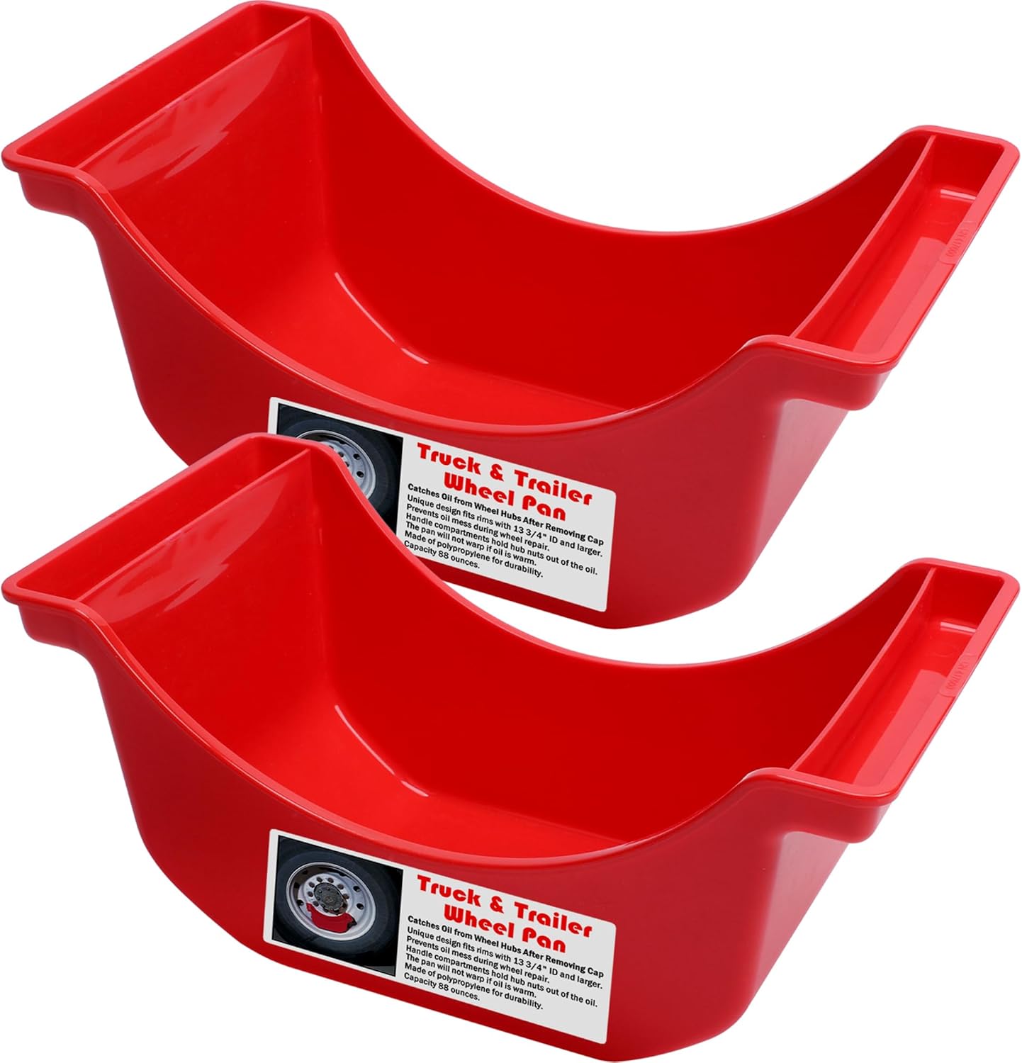 Truck and Trailer Wheel Pan,Oil Drain Pan for Wheels(2Pcs)