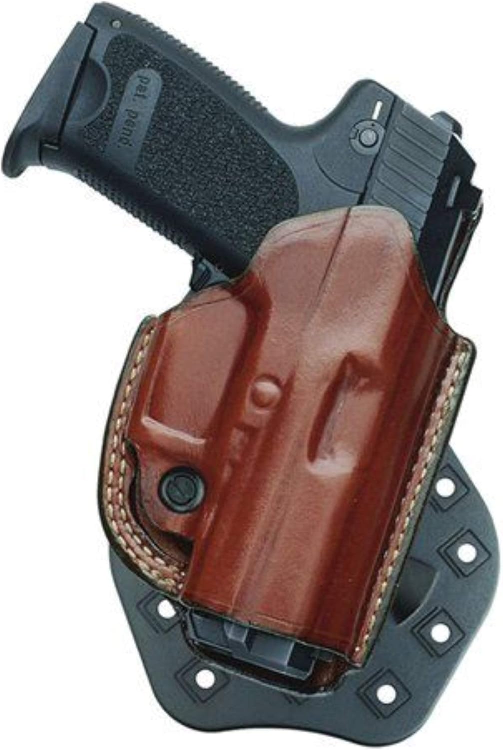 Aker Leather 268A FlatSider XR19 Open Top Paddle Holster for Glock 19/23, Tan, Right Hand
