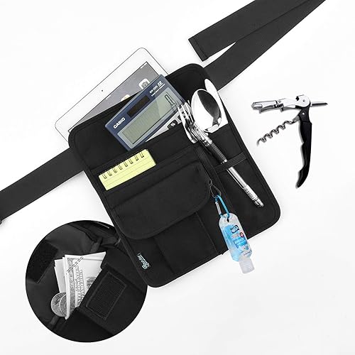 Vista 6 de Beautyflier Bolsa de dinero de cintura de camarero/criada de alta calidad - Restaurante/Hotel Bar Delantal Bolsa con cinturón ajustable