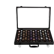 Dice Palace - 2in1 Dice Display & Storage Case Storing Dice Sets & Collections DND Dice Pathfinder Call of Cthulu Metal Stone Resin Dice Bag Box Metal Case
