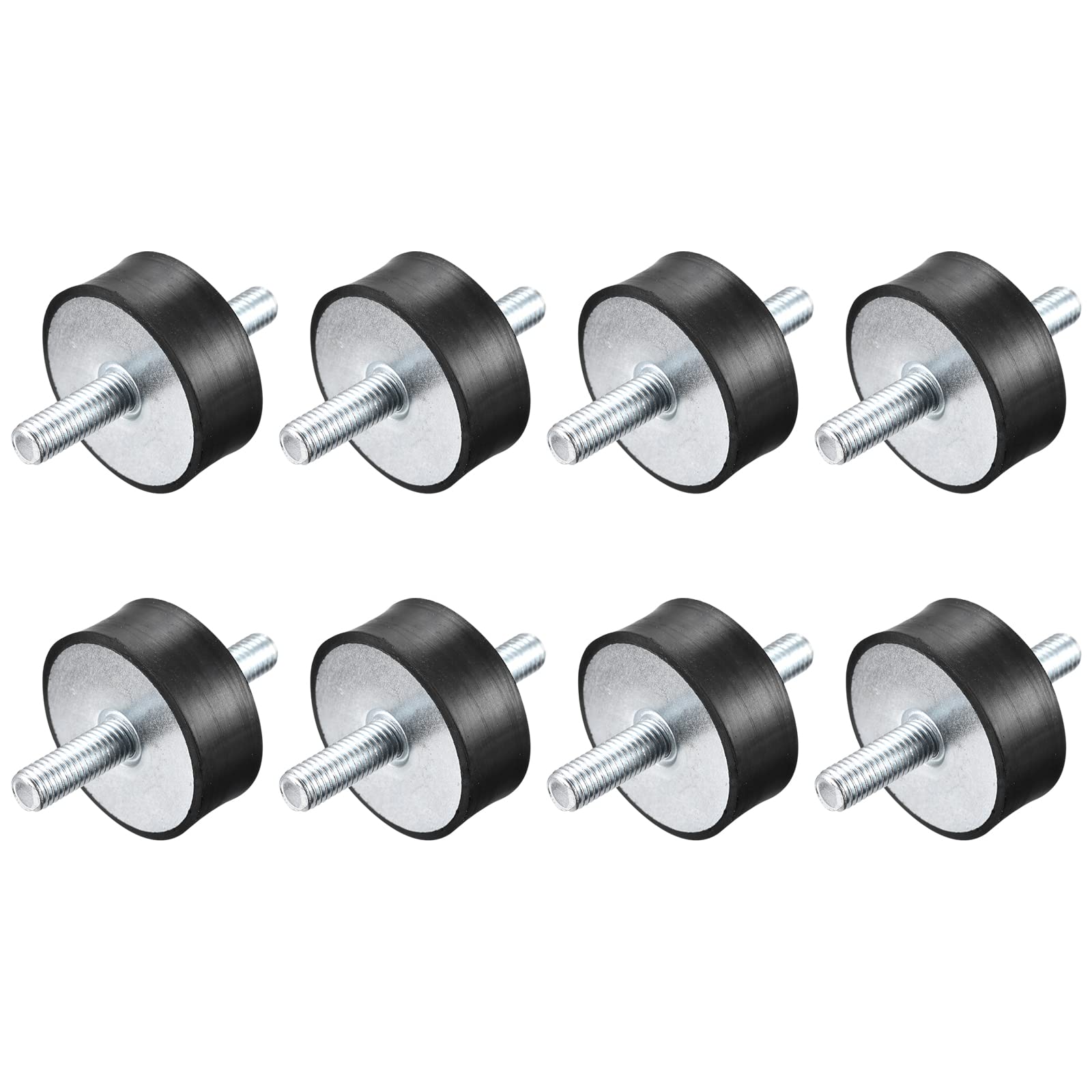 uxcell M10x28mm Supporti in gomma, 8 pz Anti Vibrazione Isolatore Borchie Ammortizzatore Maschio per Compressori D'aria, Motore Garage, Motori Diesel, 50x25mm
