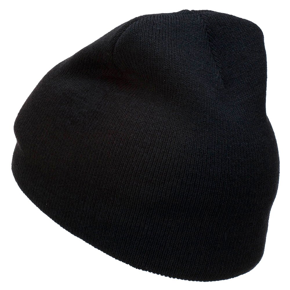e4Hats.com Jewish Star of David Embroidered Short Beanie - Black OSFM