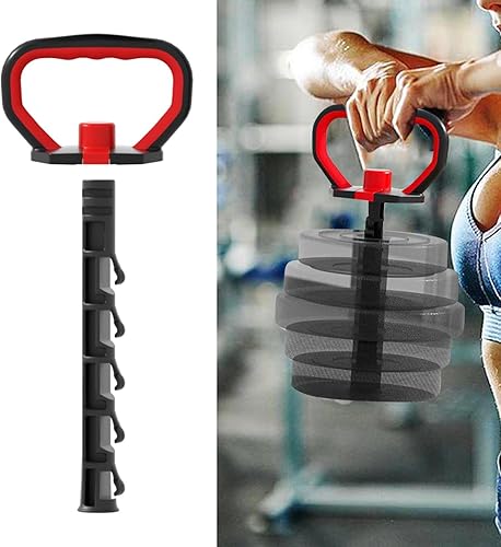 Miniatura 5 de Mango ajustable con base para mancuernas para platos, gimnasio en casa, entrenamiento, equipo de levantamiento de pesas para mujeres y hombres