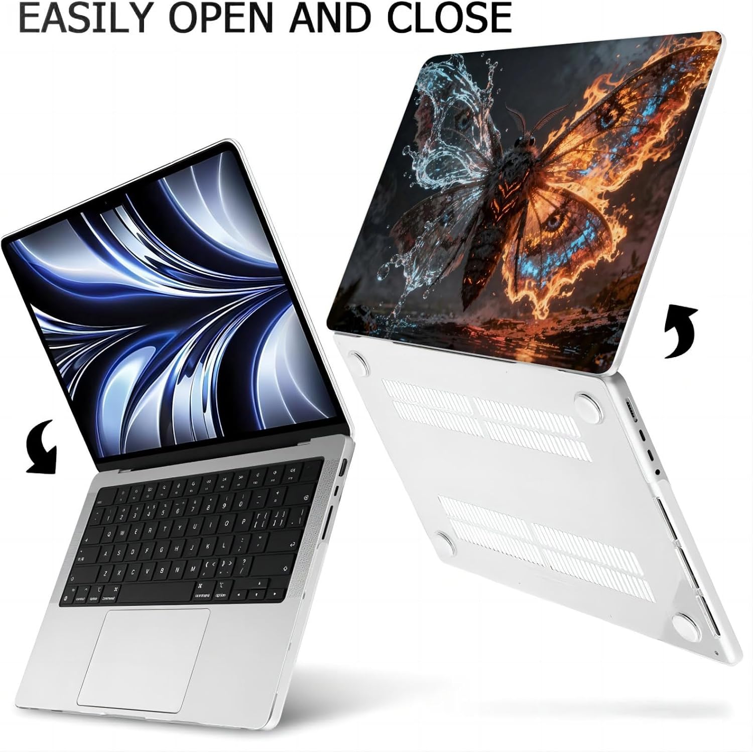 Compatible with MacBook Neo 13-inch, Hard Shell Case with Keyboard Cover and Screen Protector (A3404 A18 Pro chip, 2026 Release) - Death Moth MC21898