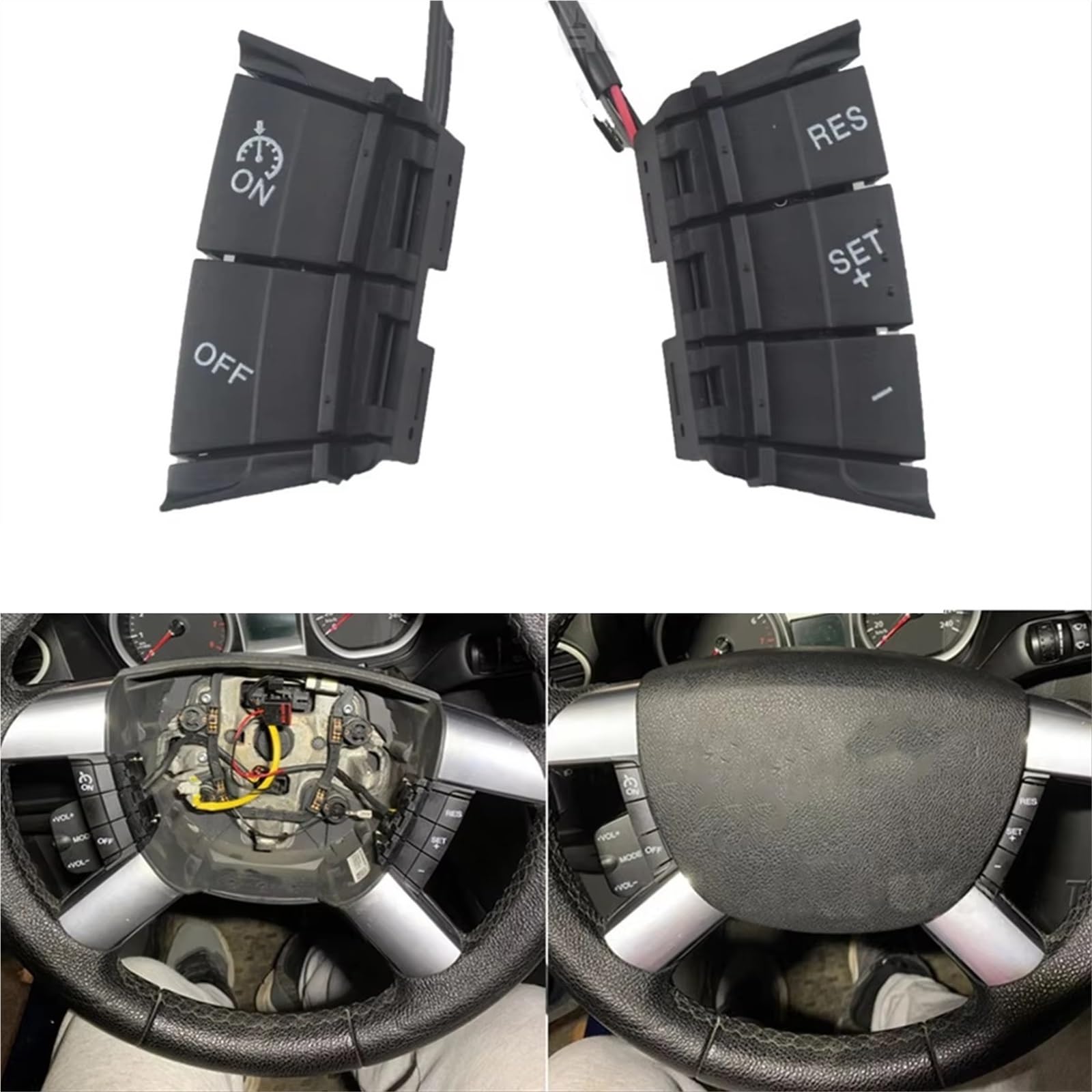 Kompatibel Mit Ford Für Focus Mk2 2005 2006 2007 2008 2009 2010 2011 Auto-Multifunktions-Medien-Lenkradtaste Tempomatschalter Lenkrad Tasten Schalter