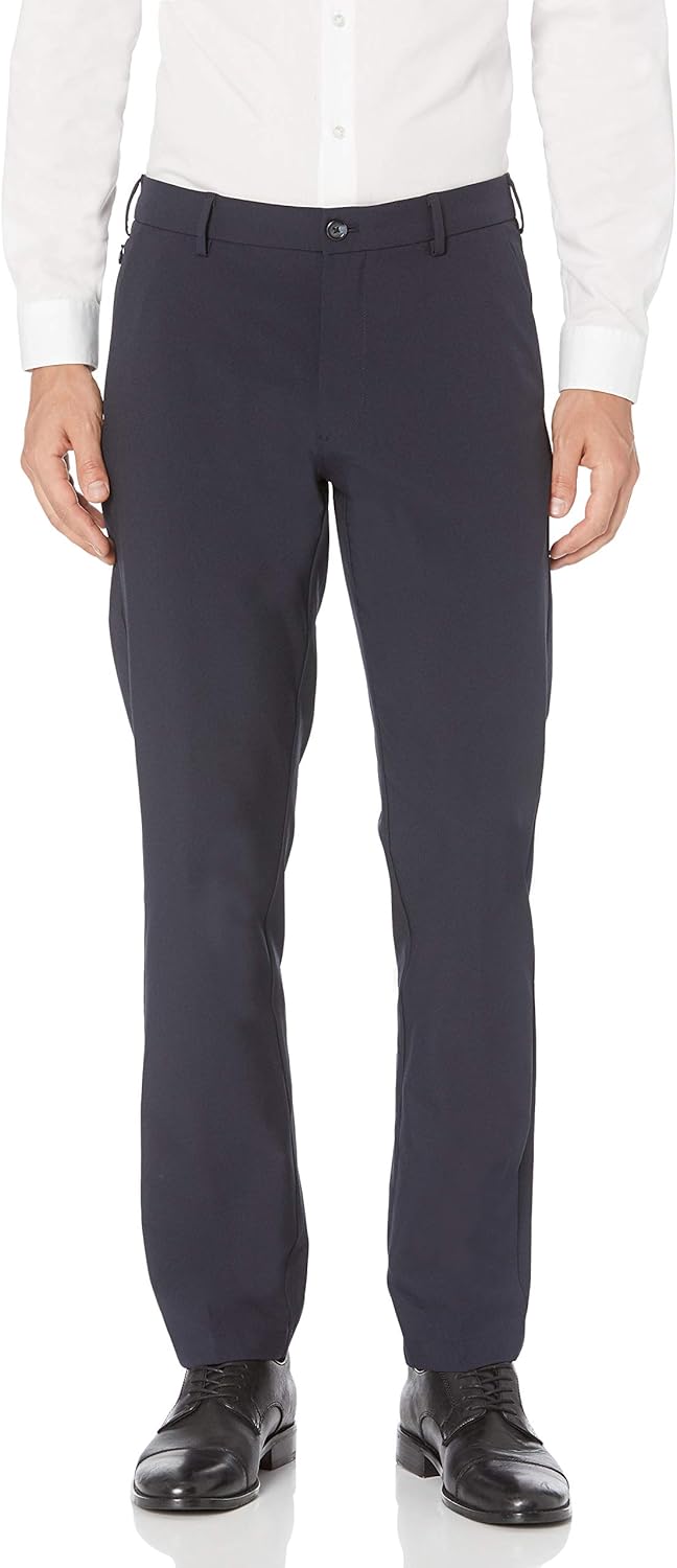 Van Heusen Men's Slim Fit Flex Flat Front Pant at Amazon Men’s Clothing