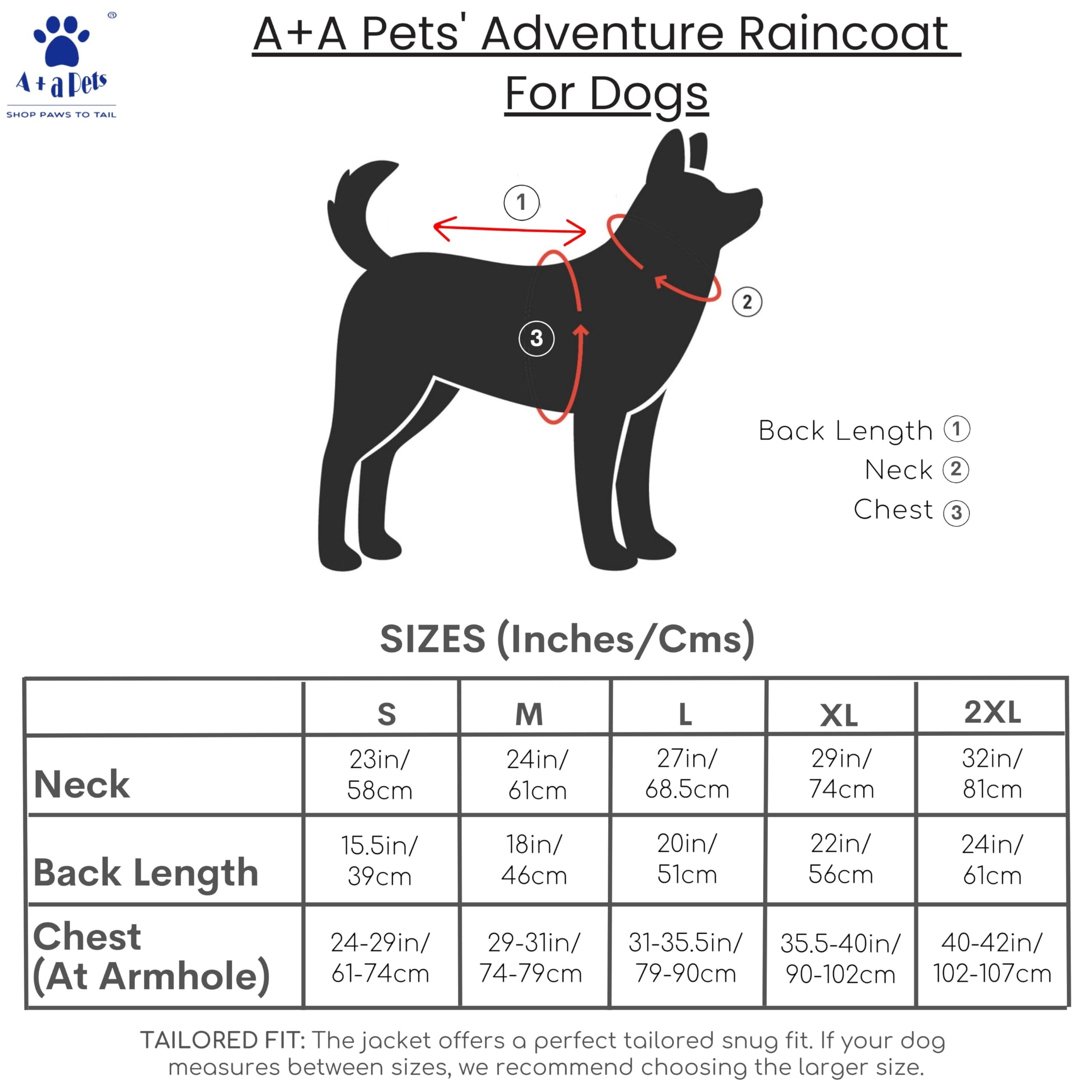 A+a Pets' Adventure Raincoat for Dogs | Easy to Wear | Adjustable Neckline | Reflective Stripes | Breathable Light Weight (L) 1
