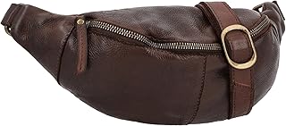 Gusti Cillian - Riñonera de piel para hombre y mujer, Braun 3, 38.7 x 15.7 x 8 cm, Retro