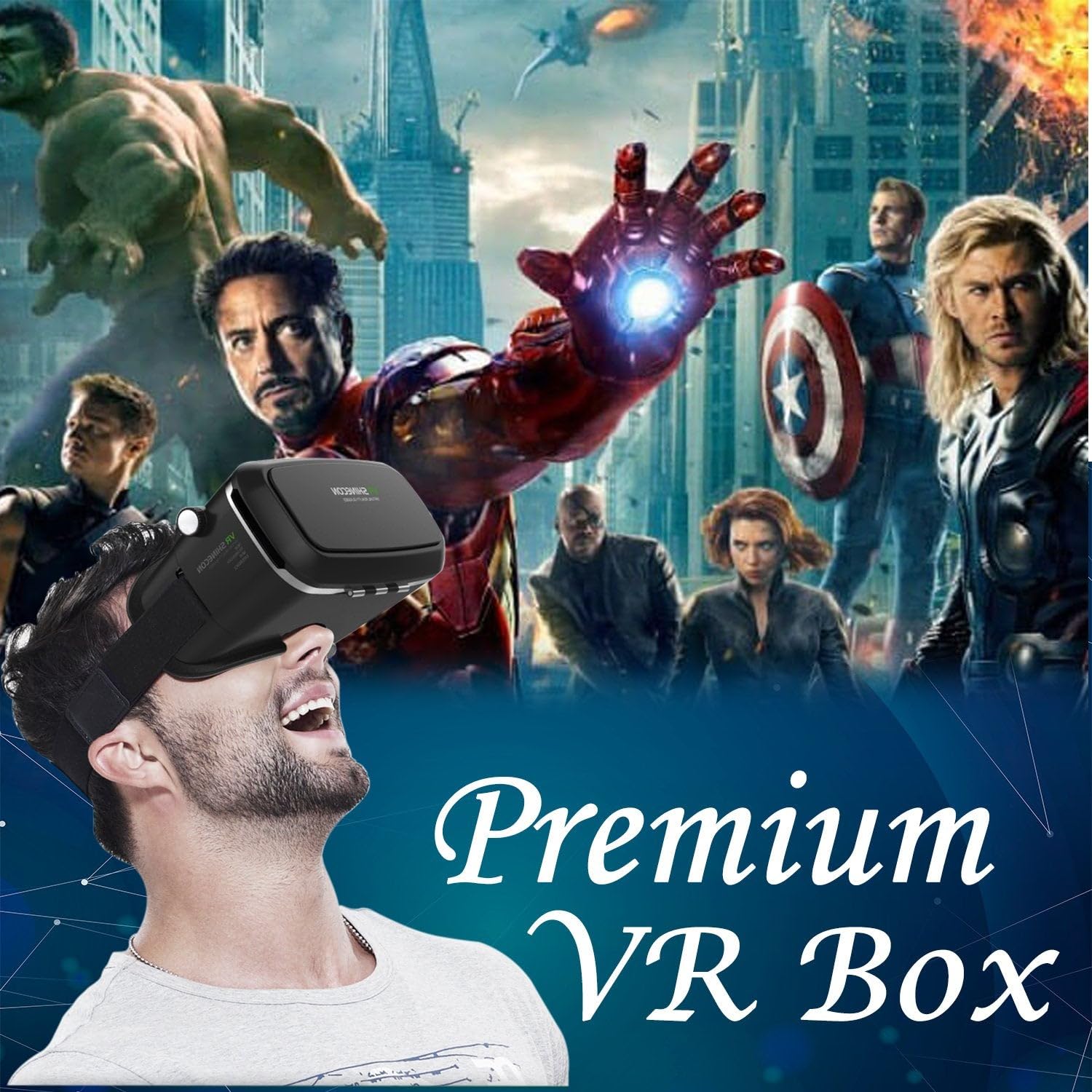 VR Pro Virtual Reality Headset - Adjustable Mobile VR Glasses for 3D Movies & Gaming-image-25