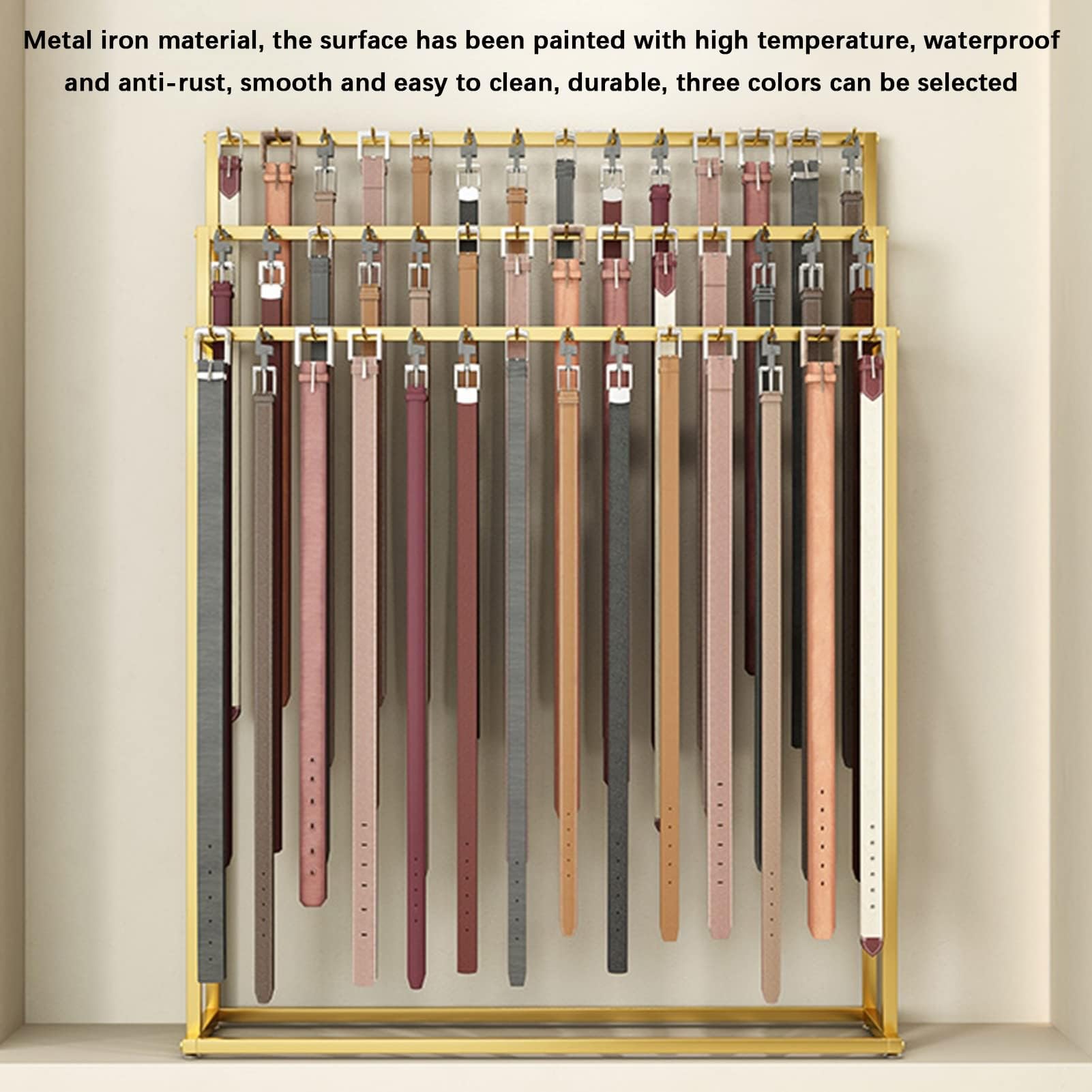 Gürtelständer, Gürtel-Organizer, Bodenmontierter Gürtelhalter aus Metall, Kleiderbügel im Schrank, Gewerbliche Regale, für Bekleidungsgeschäfte und Boutiquen