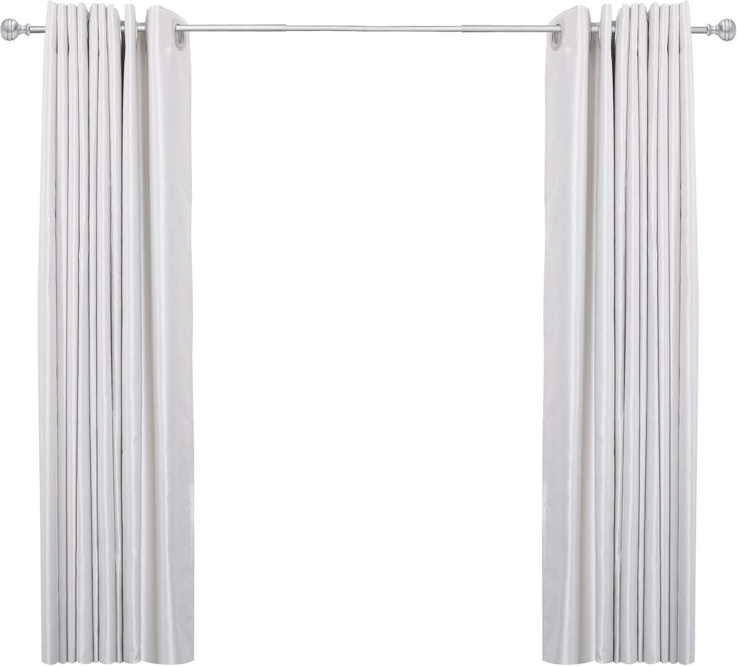 UTOPIA ALLEY Wall Mounted 5/8 Inch Curtain Rod - Curtain Rods For Windows 86 to 120 Inch, Adjustable Drapery Rods, Bedroom & Living Room Curtain Rods, Tapestry Poles (Nickel, 86"-120")