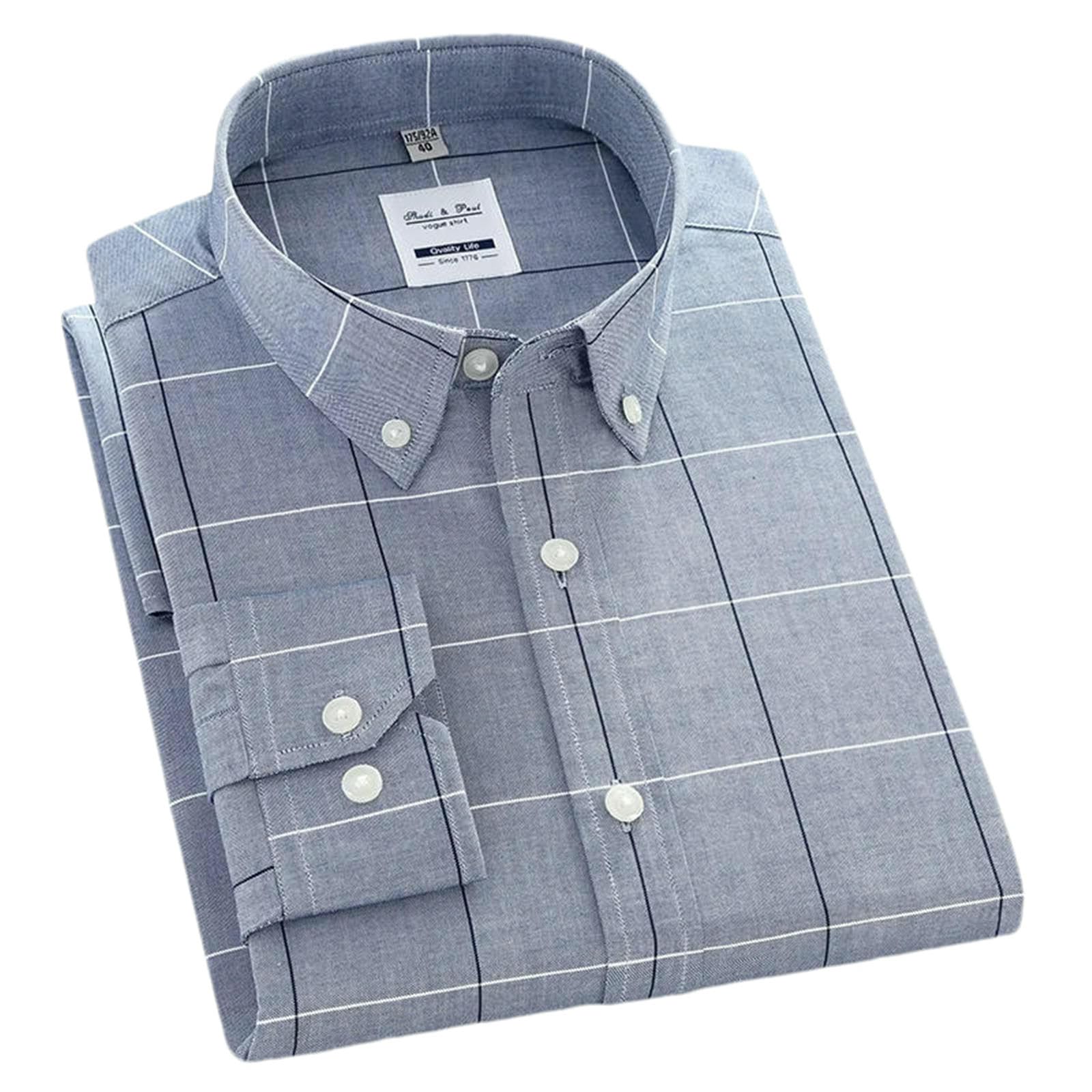 Camisa de algodón de manga larga para hombre, para negocios, informal, formal, para hombre