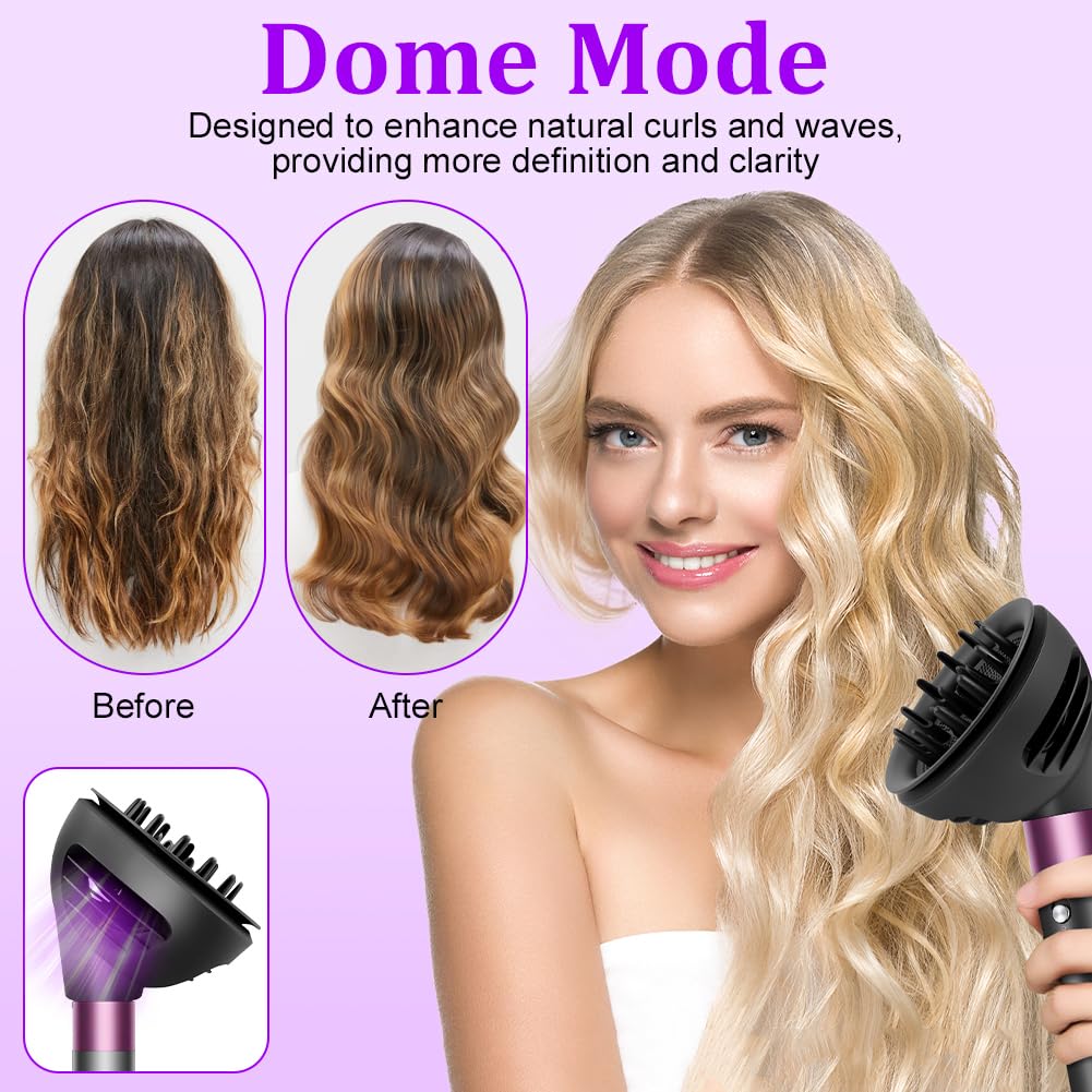 Difusor Pelo Rizado para Dyson Airwrap HS01 HS05 HS08, Difusor Airwrap para Dyson Airwrap, convertible para Dyson Airwrap Styler en Secador de Pelo, para Pelo Rizado U Ondulado, Negro