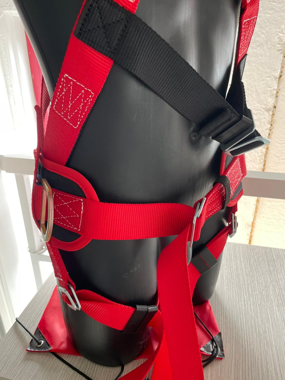 Harnais anti-chute + ceinture de positionnement, MIRA 16A Certification CE Harnais de sécurité anti-chute réglable rembourré, ceinture de sécurité travail Libération rapide