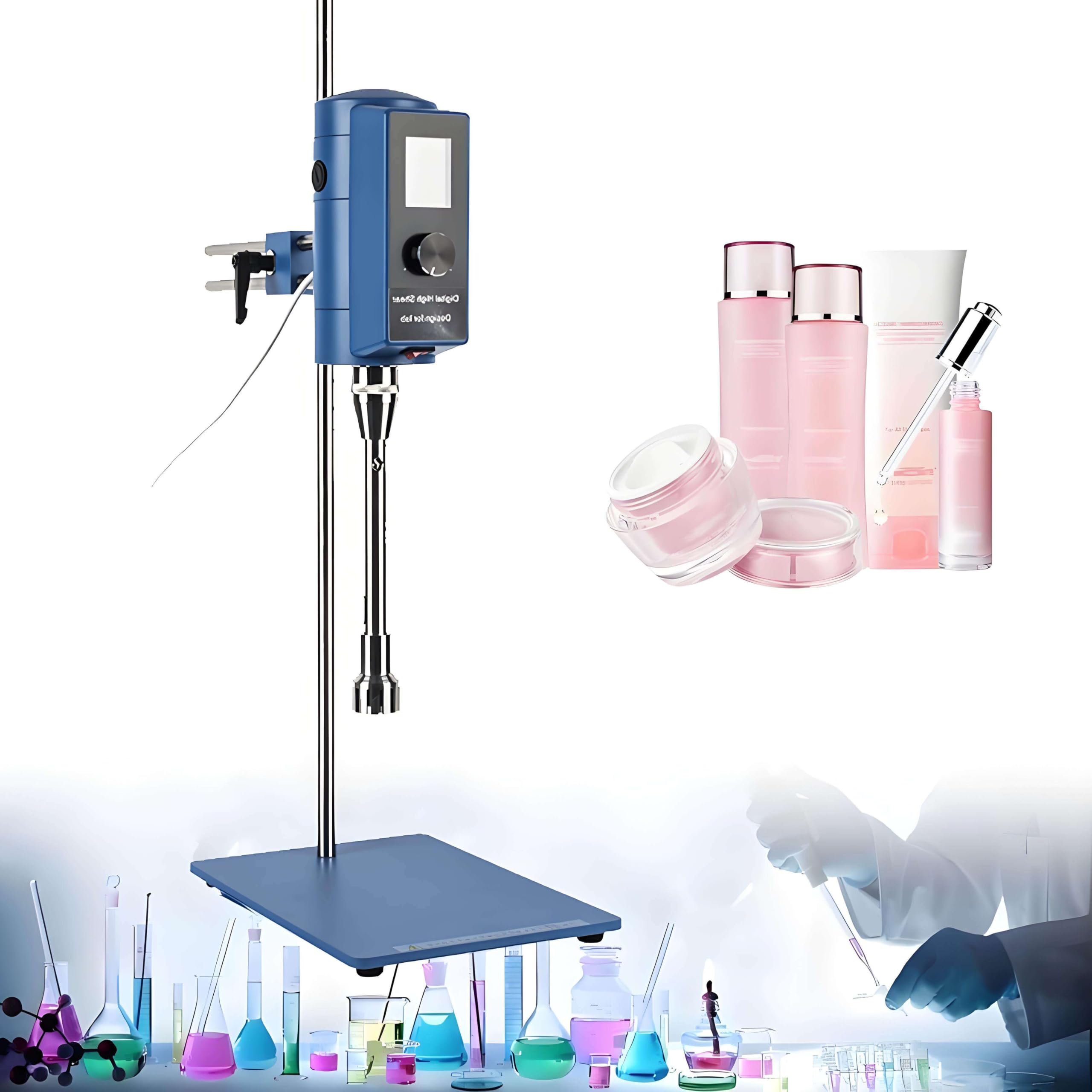 Hochschermischer-Homogenisator, 500 W Hochgeschwindigkeits-Digitalanzeige-Emulgator, Labor-Dispergierhomogenisator, 5~10000 ml, Geschwindigkeit einstellbar 2000~28000 U/min 18G