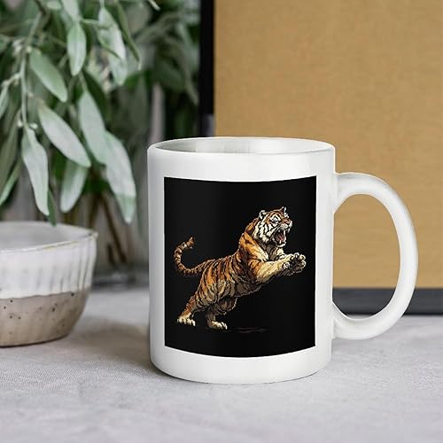 Miniatura 6 de Tazas de café de tigre feroz a rayas asiáticas vintage regalos para el día de la madre para madres de hija hijo abstracto vida silvestre Asia