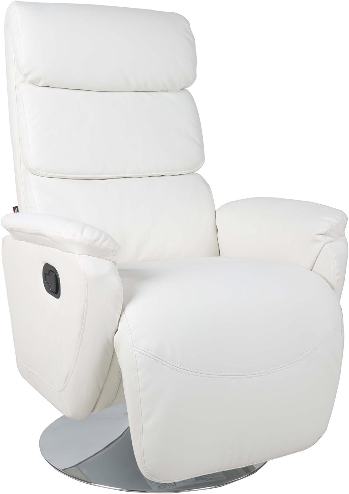 Torino Zerostrain Ivory Bonded Leather Recliner Chair, White