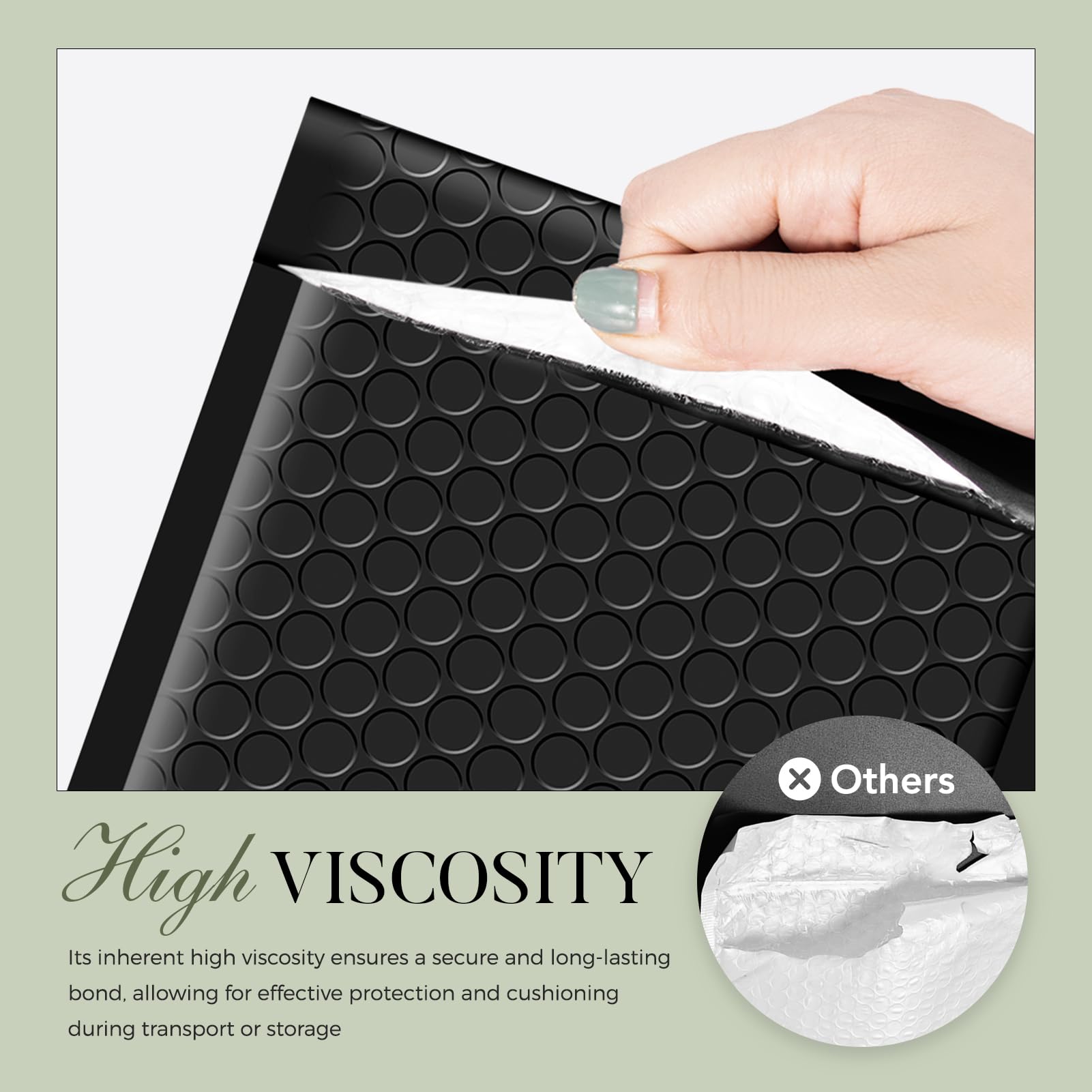METRONIC Paquete de 200 sobres acolchados de burbujas de 4 x 8 pulgadas, impermeables, color negro, sobres de burbujas autoadhesivos para envío, joyas, maquillaje, pequeñas empresas, sobres de