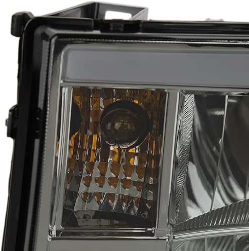 Miniatura 8 de Spec-D Tuning Faros delanteros LED con lente ahumada de carcasa cromada, compatible con GMC Sierra 1500 2500HD 3500HD 2007-2013, conjunto de faros