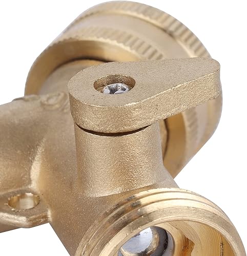 Miniatura 8 de Divisor de manguera de jardín de 2 vías, conector de manguera de jardín resistente de latón y divisor de salida para NPT 34, divisor de manguera de