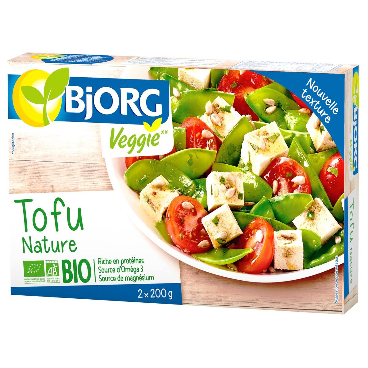 Lot de 3 unités *** BJORG Tofu nature bio 2x200g