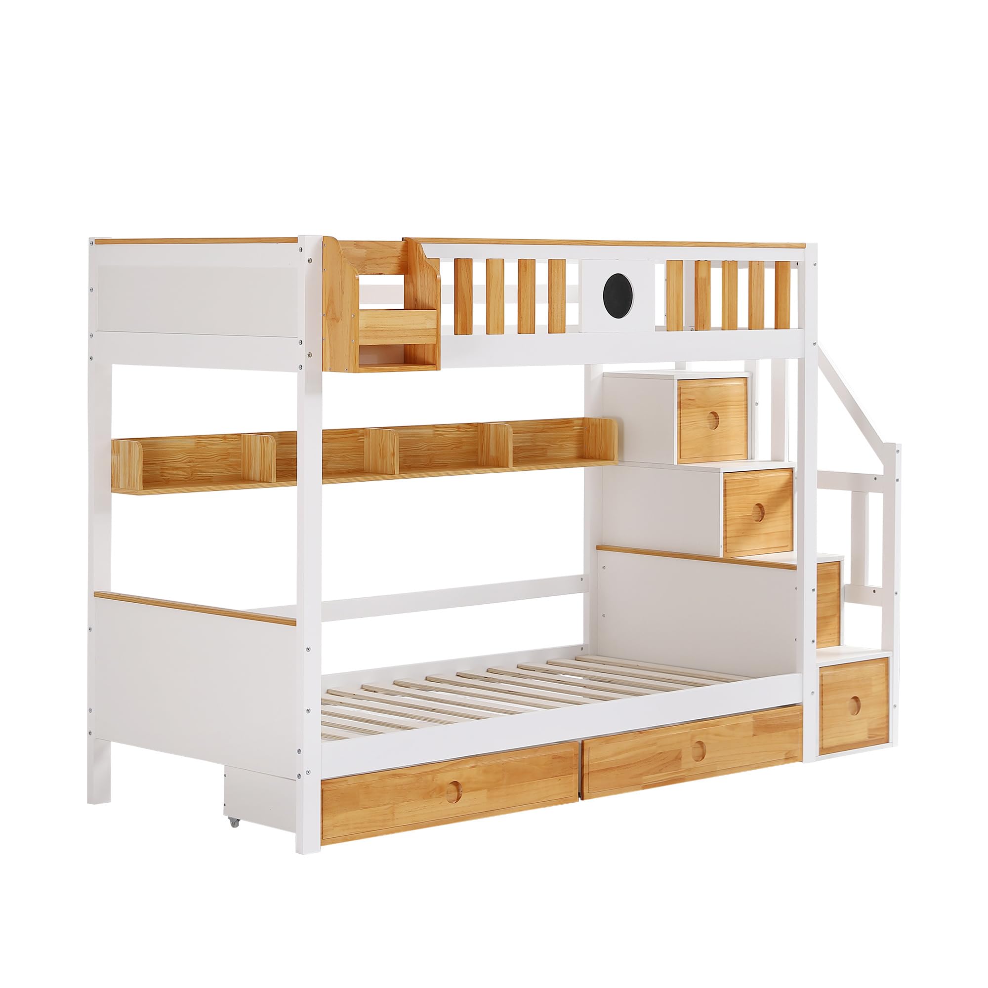 Letto a soppalco 90 x 200 cm - Letto per bambini con scrivania e