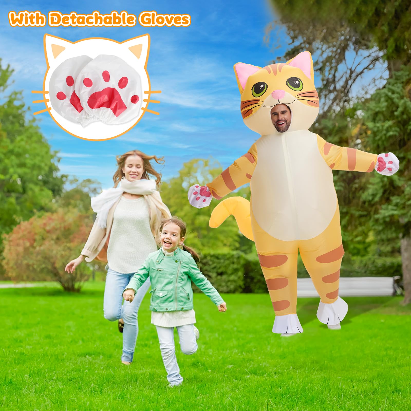 Spinosaurus Costume gonfiabile da gatto per adulti, costume natalizio gonfiabile per Halloween e Ringraziamento, costume da animale per donne e uomini