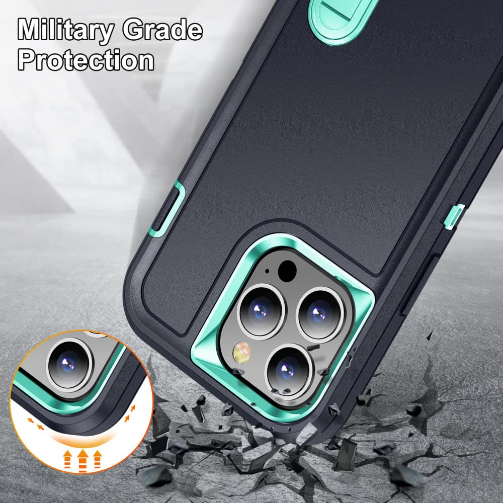 Jonwelsy Cover per iPhone 14 PRO Max, 360 Gradi Protezione Doppia