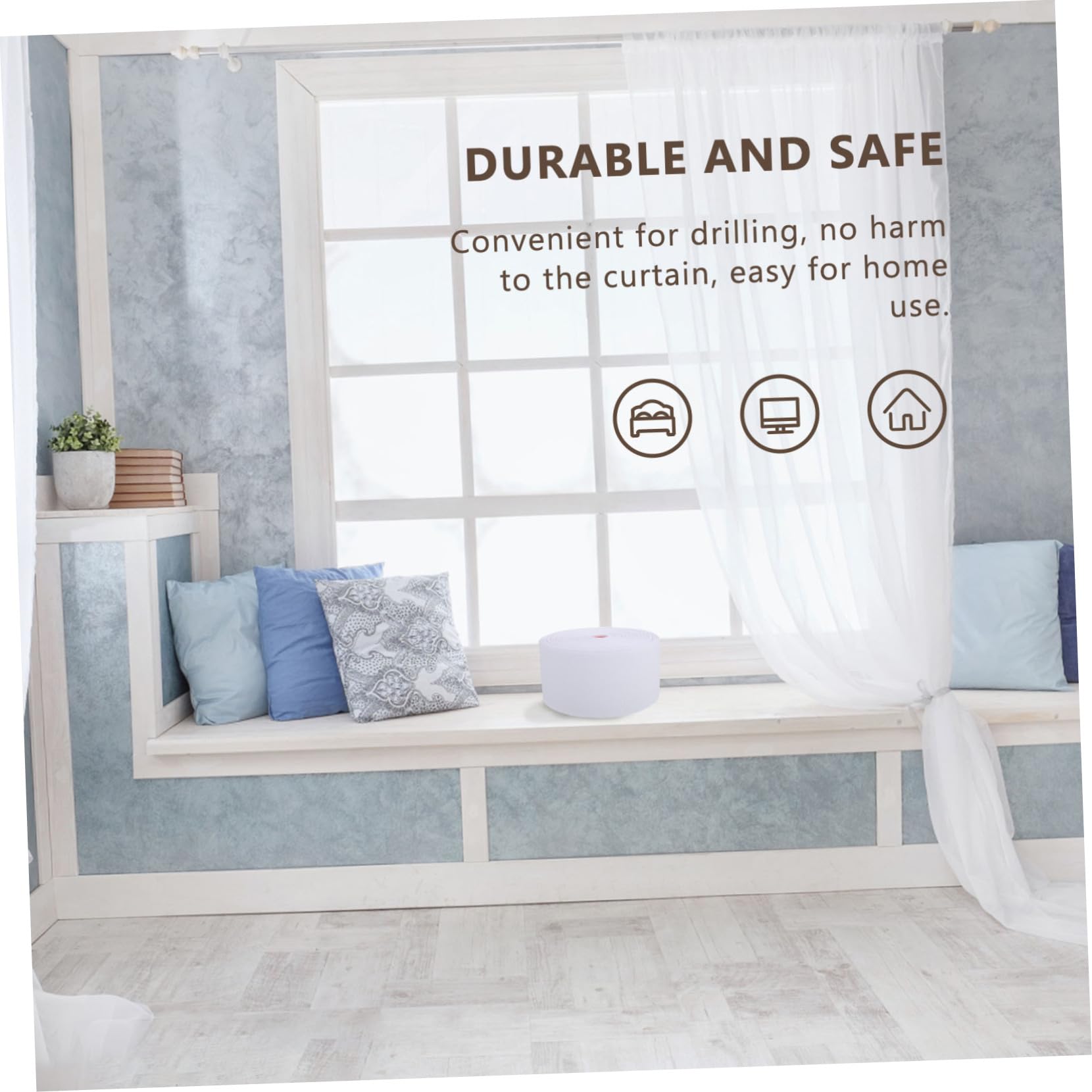 Artibetter Cinturón De Tela Para Cortina De Cinta Para Ojales y Anillos Para Decoración De Ventana Dormitorios
