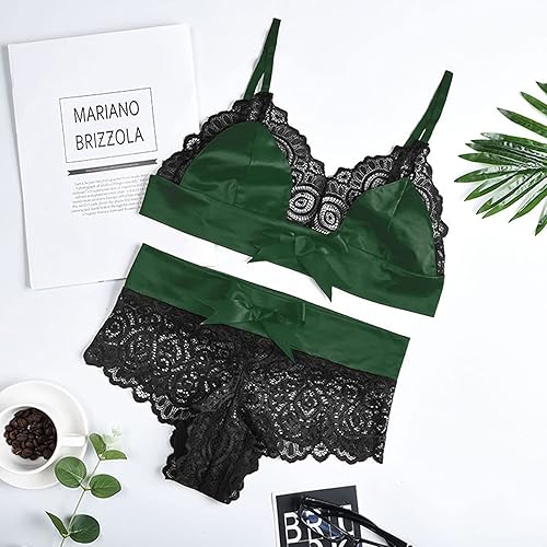 Miniatura 3 de Women Lingerie Front Closure Babydoll Hollow Out Floral Lace Bodysuit Lace Nightgowns Babydoll Sleepwear