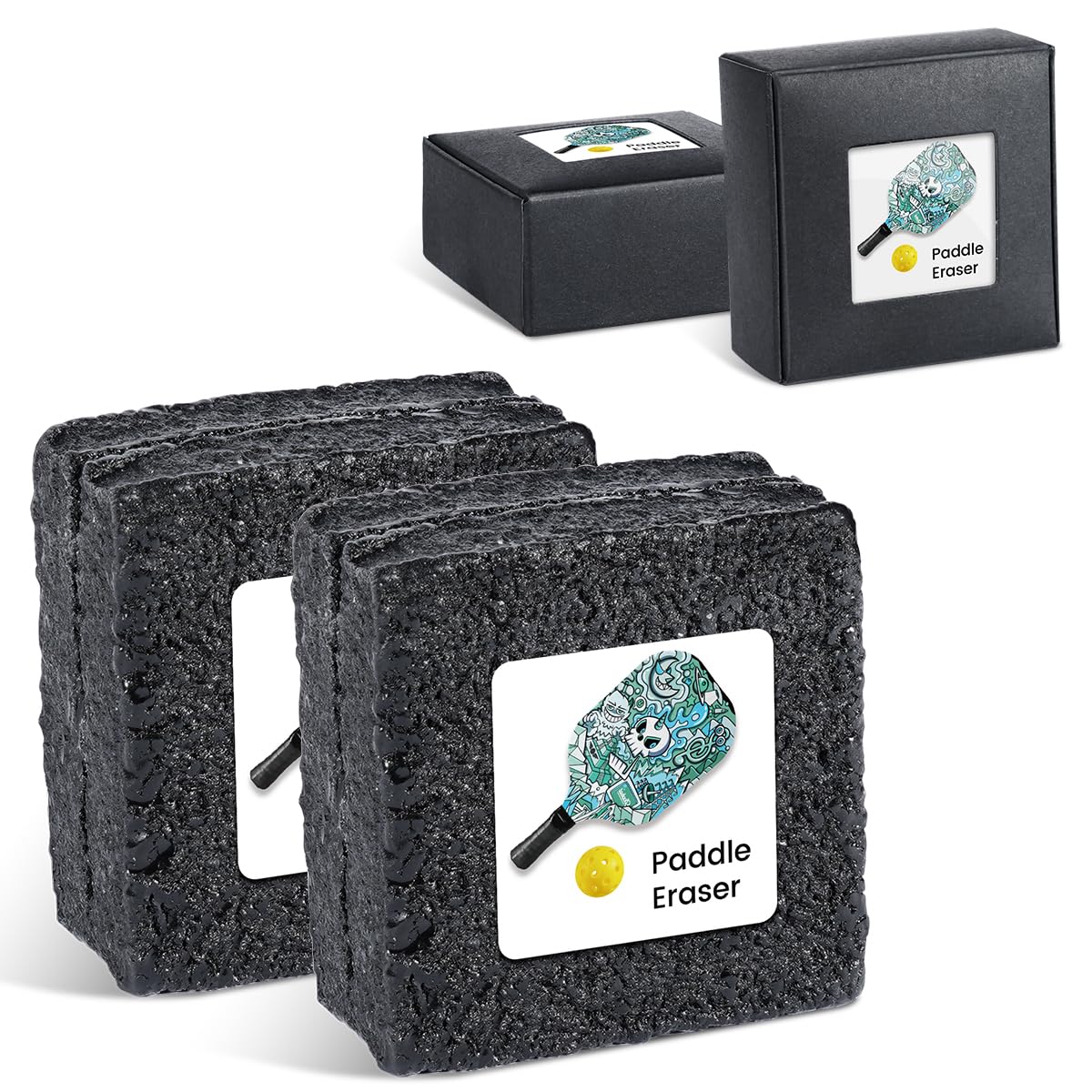 THAELY2Pcs Pickleball Paddle Eraser Carbon Fiber Pickleball Racket Dust Remover, Rubber Bar Cleaner for Fast Residue and Dirt Removal