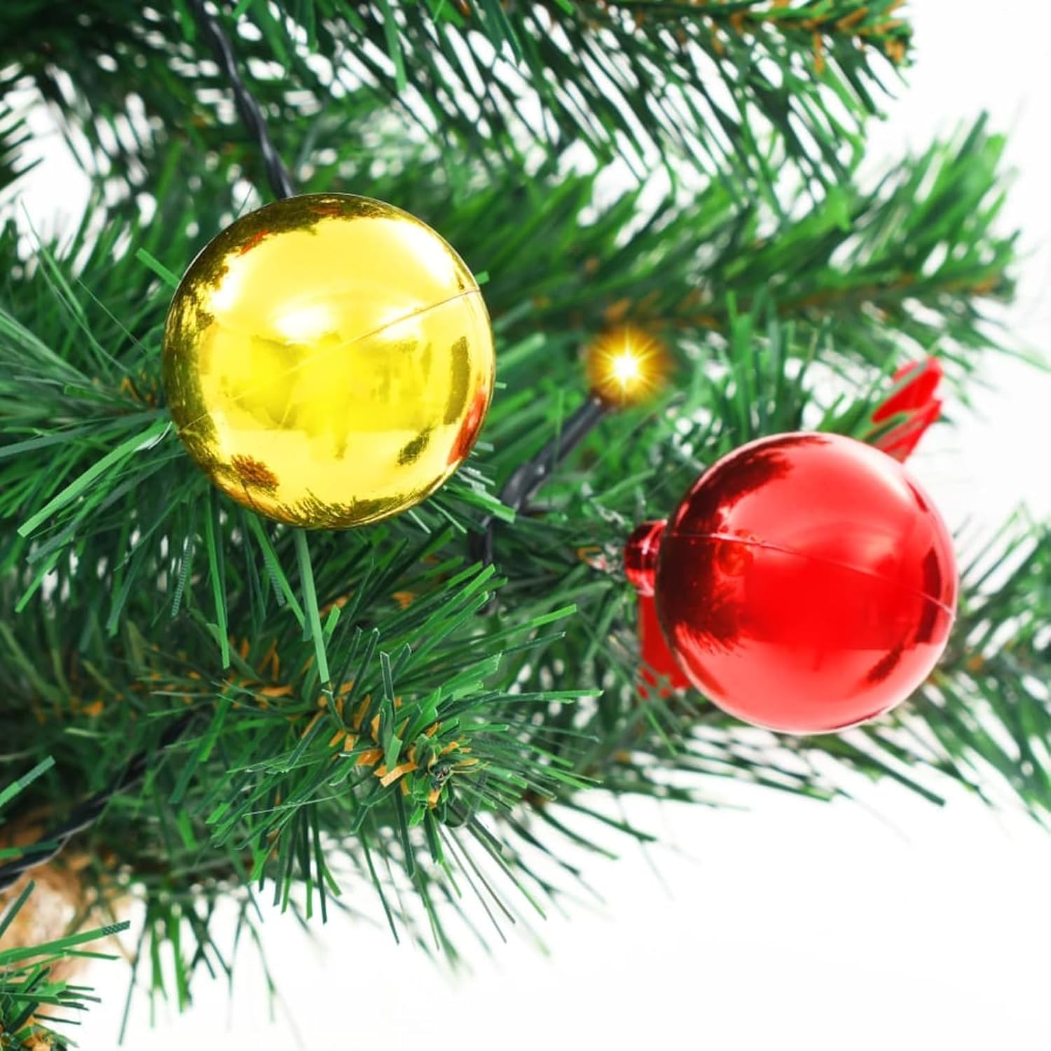 Albero di Natale Albero artificiale, 64 cm-Nuovo albero di Natale Albero di Natale in fibra ottica che cambia colore con luci a LED multicolori con stella