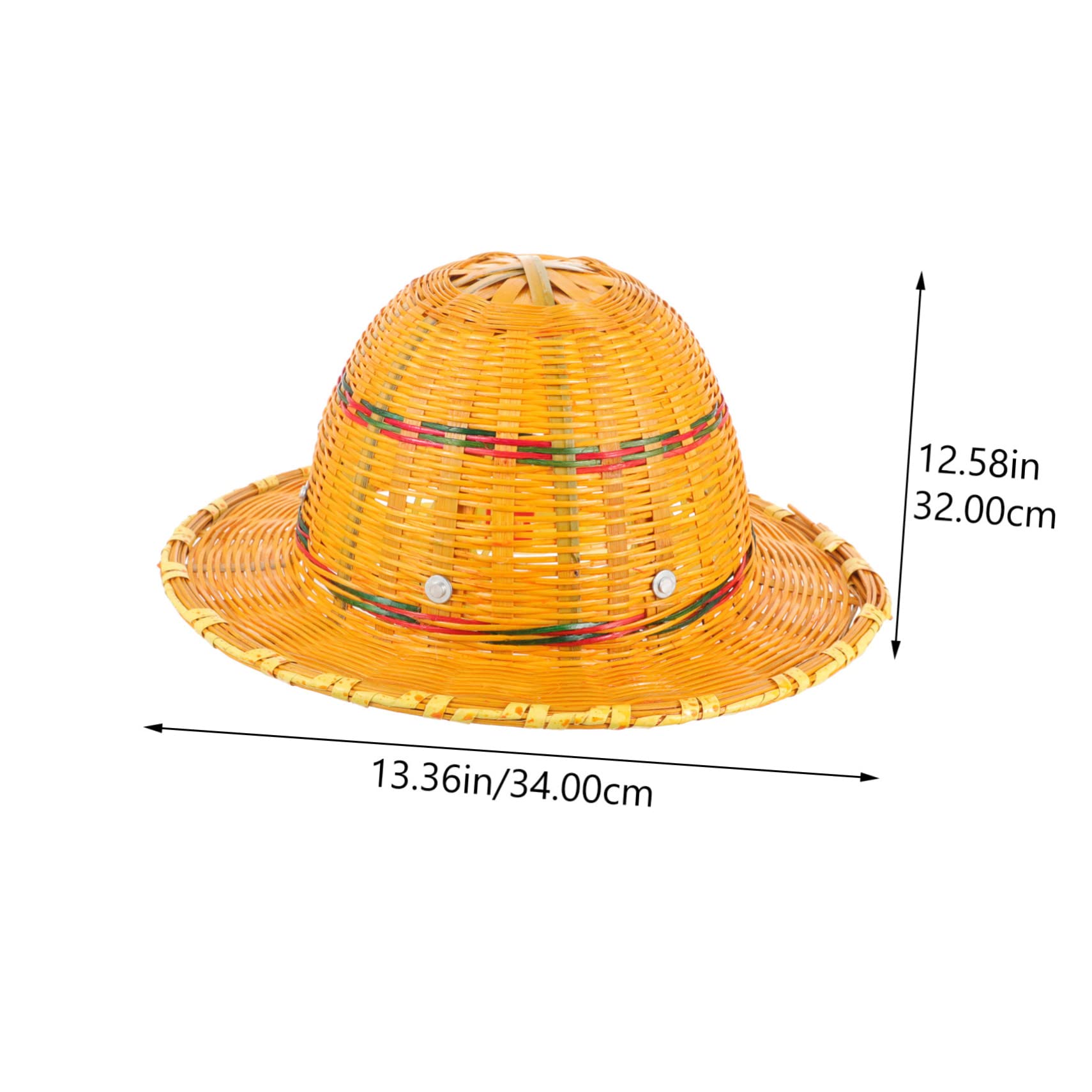 Casque de Chantier Tissé en Bambou Ventilation, Protection Renforcée et Large Bord pour L'été Chantiers de Construction