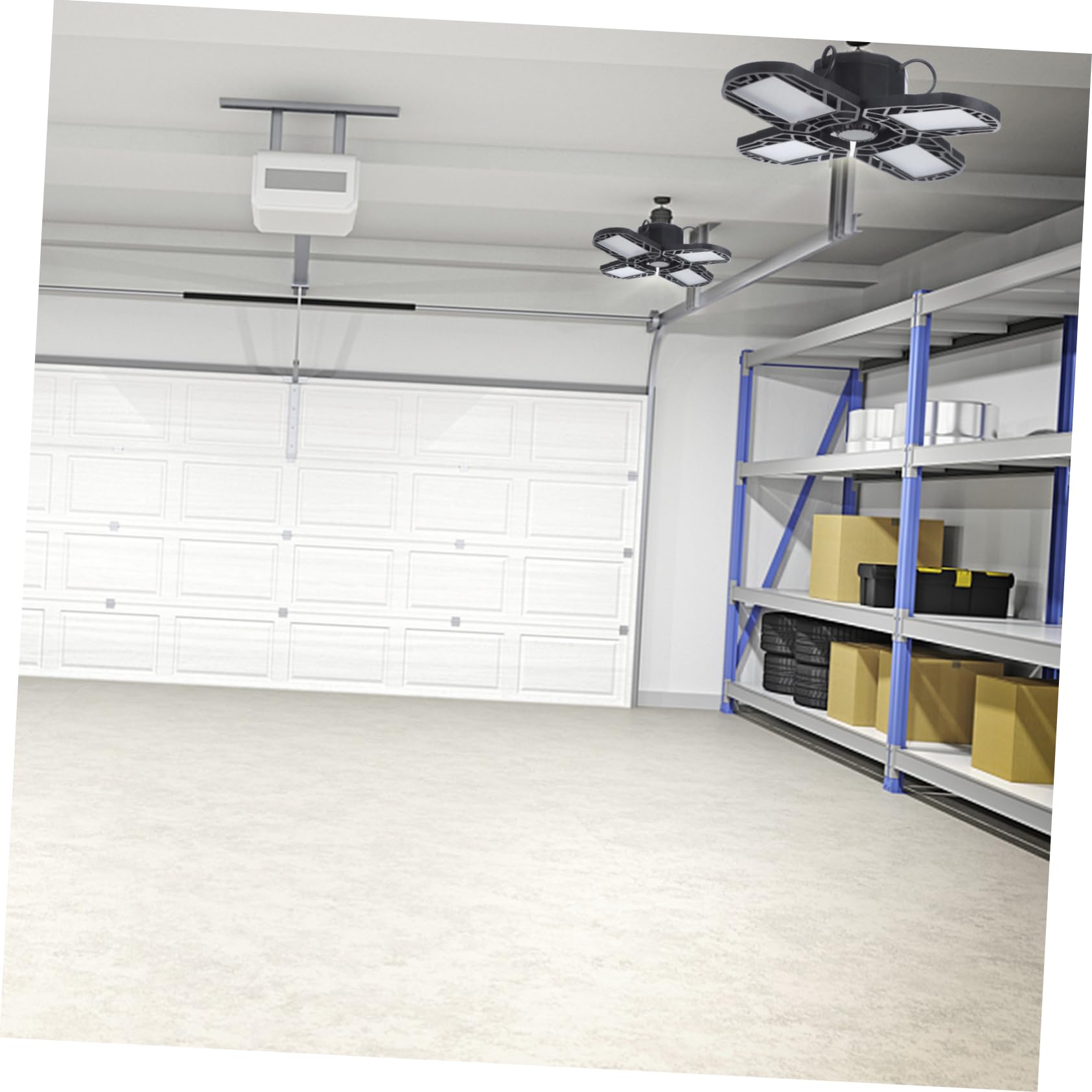 Workshop Folding Light 60W LED Garage 4 Adjustable Bulbs AC85-226V IP65 — view 4