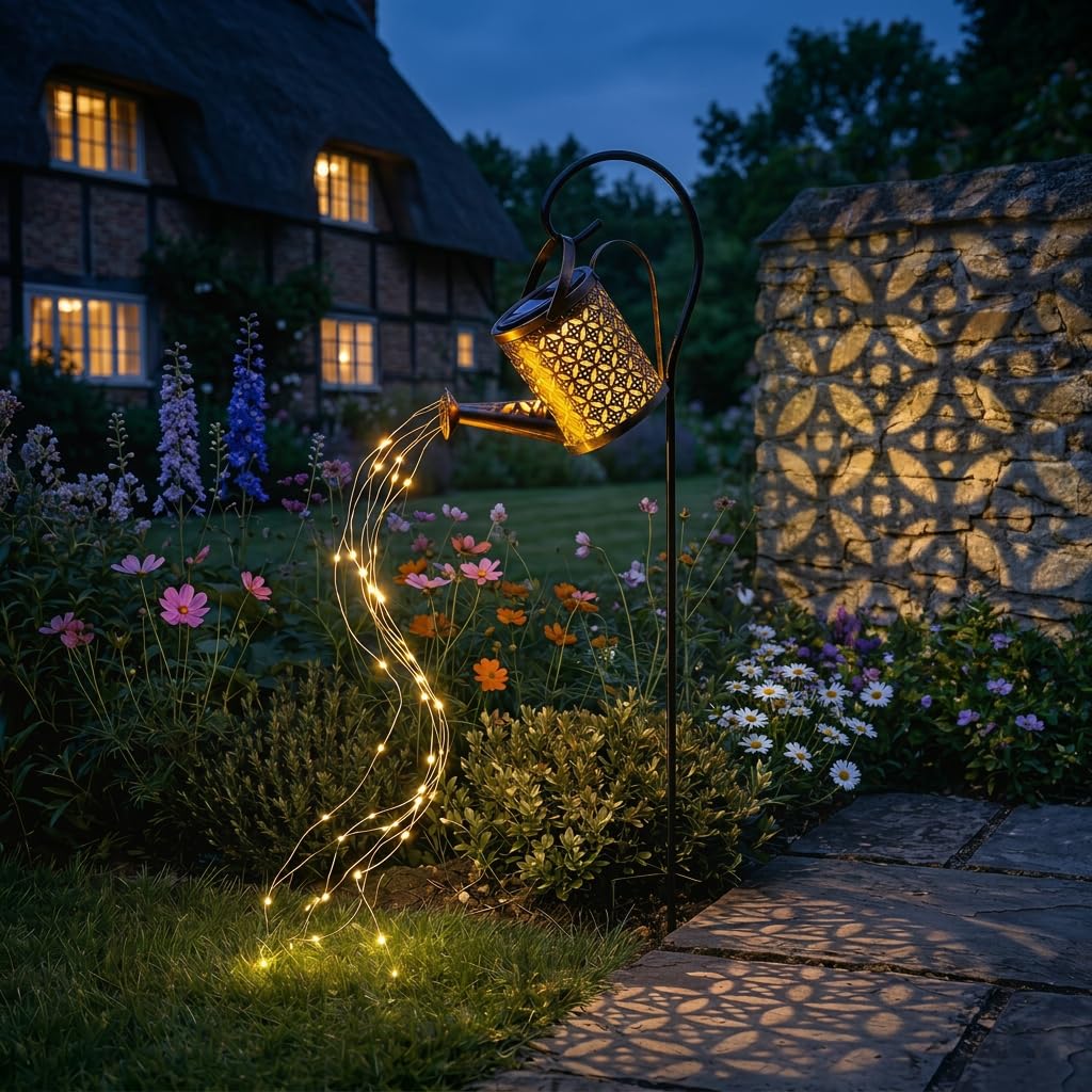 Boyfield Solar Lights Garden Lights Outdoor, Waterproof Solar Lights for Garden, Garden Decoration and Outdoor Decorations for Yard Pathway (Warm White)