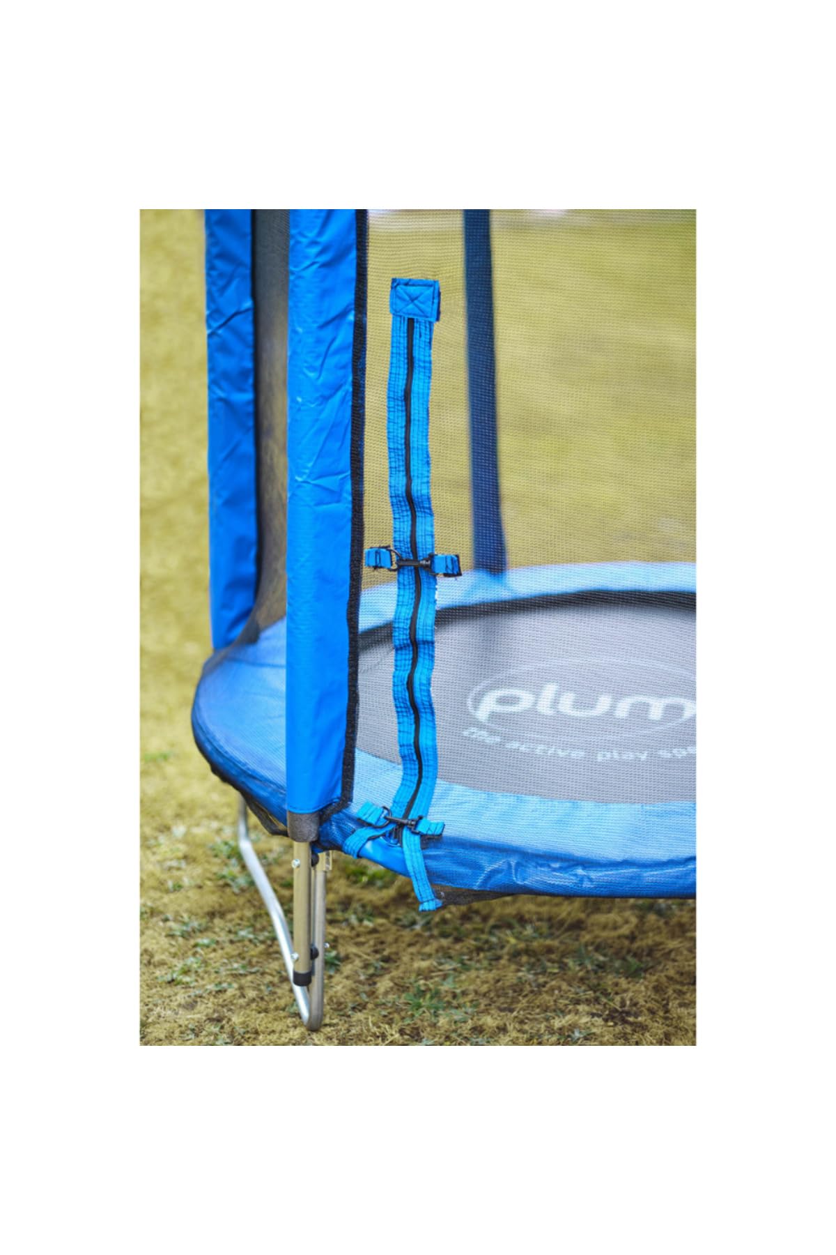 Plum Cama elástica Junior con red de seguridad, color azul