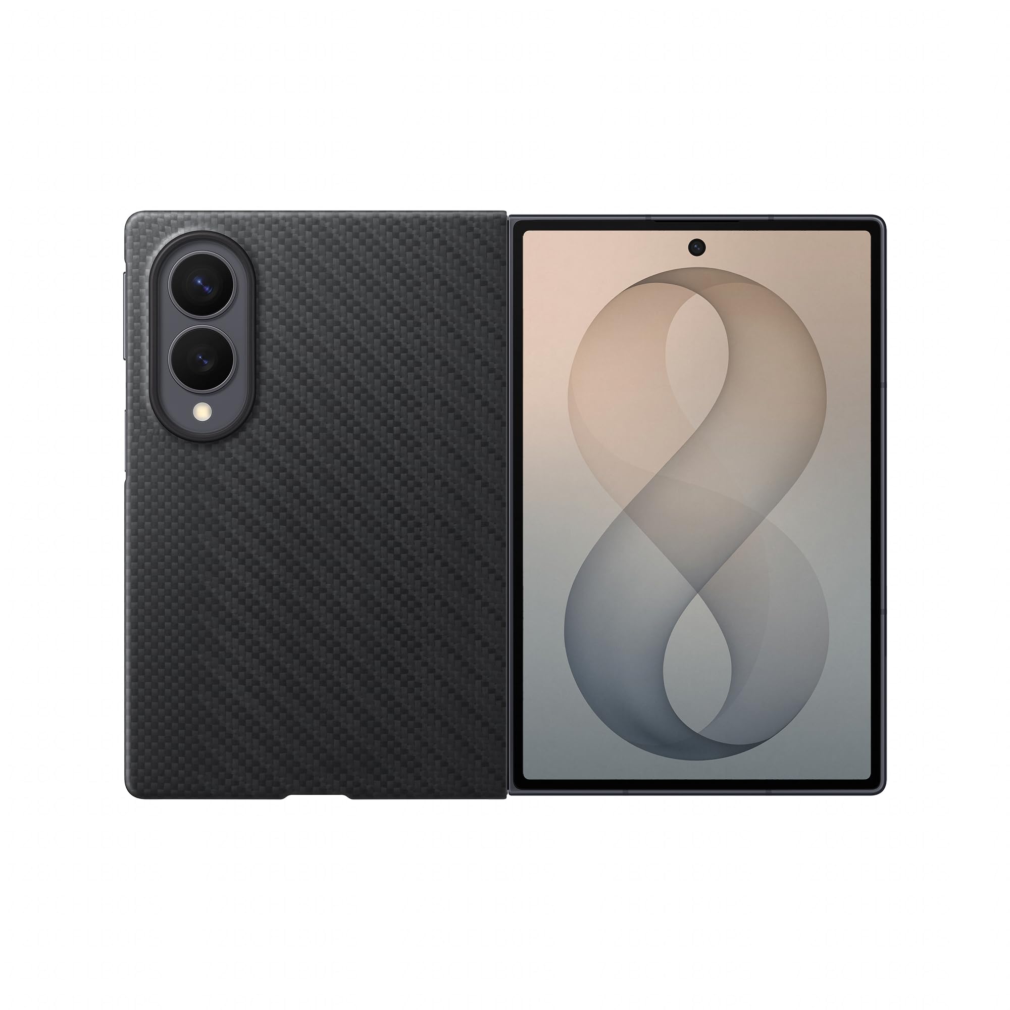 Samsung Carbon Magnet Case per Galaxy Z Fold8, Black | Cover Magnetica in Fibra Aramidica, 2 Pellicole Schermo Anteriore Incluse, con Tecnologia Magnetic Power Profile