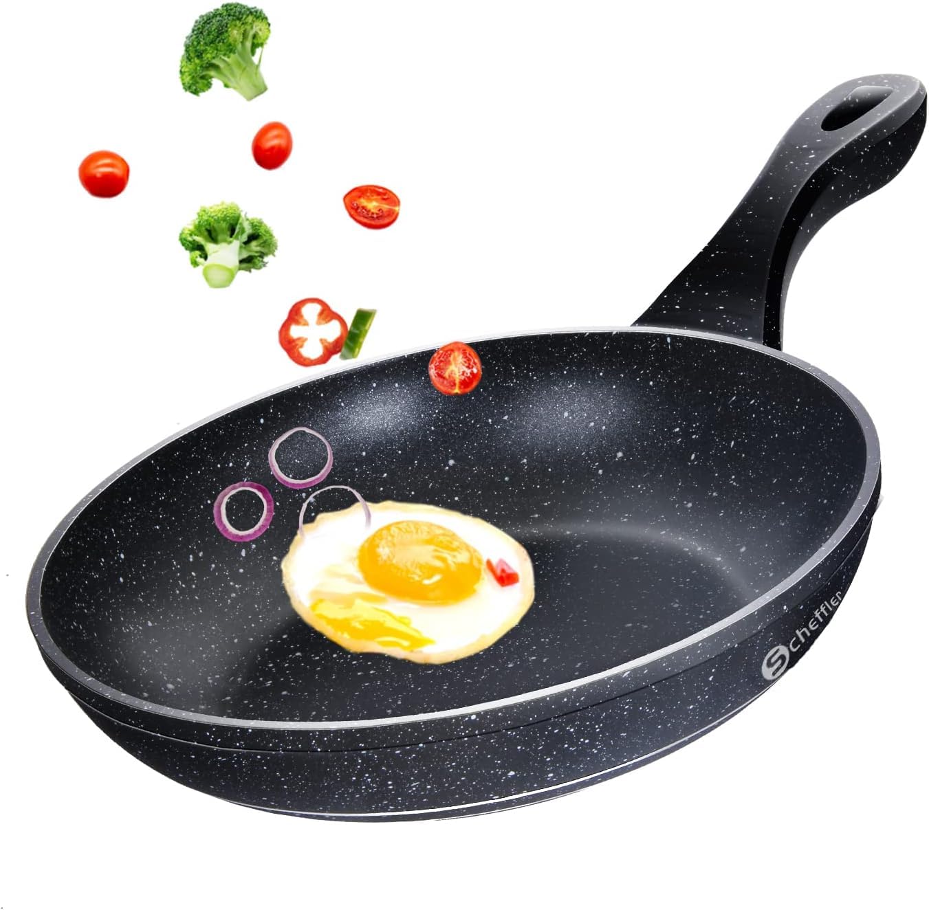 Poêle à frire Scheffler induction 28 cm pour cuisiner facilement sans ajout de matière grasse