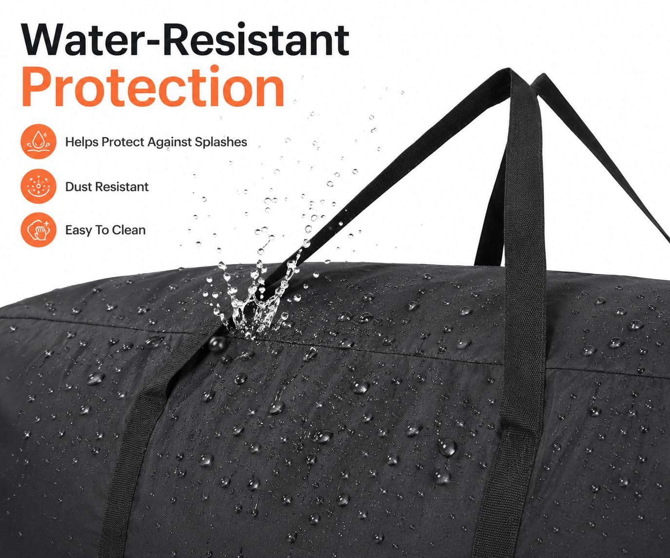 Borsa da 300 l, extra grande, Oxford 600D, resistente, con manici rinforzati per biancheria da letto, coperte, alberi di Natale, cuscini da giardino